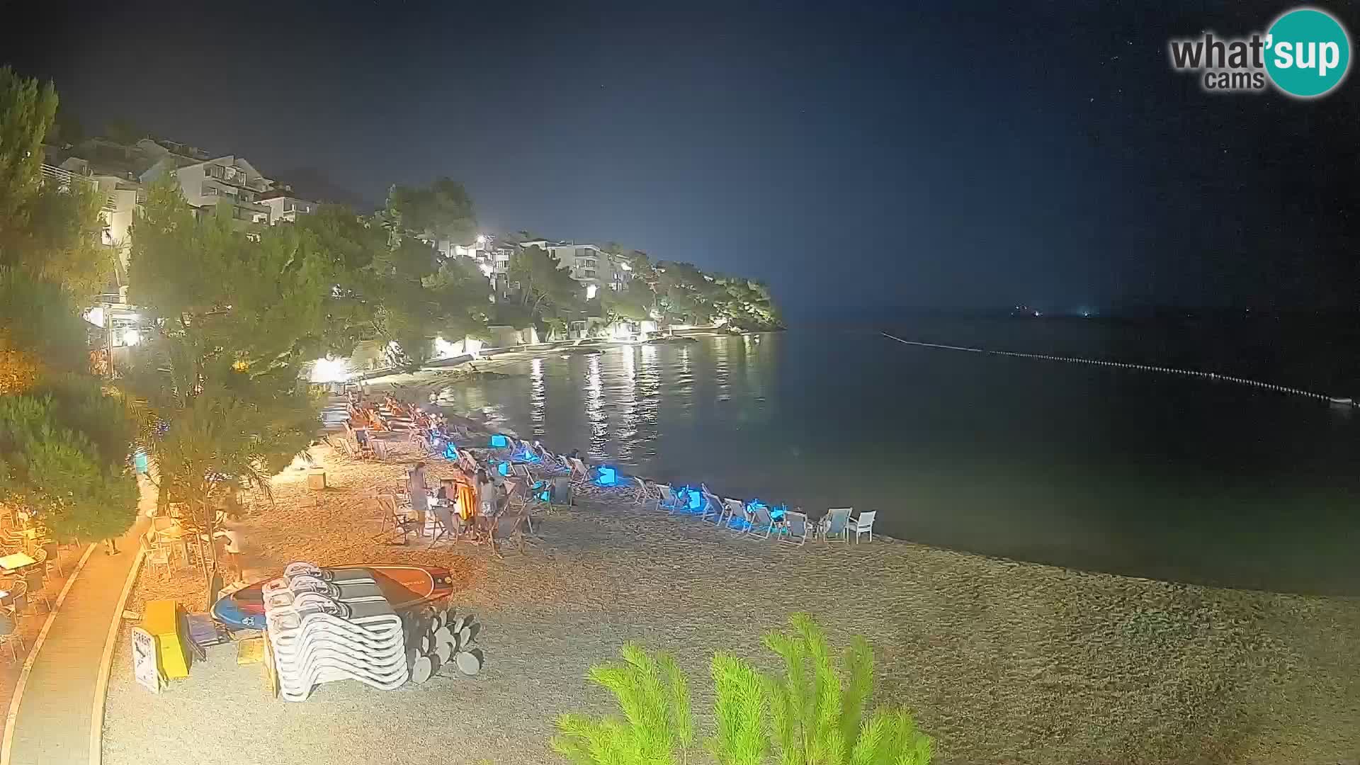 Webcam Plage Lučica Brela – Vue en direct sur la côte adriatique