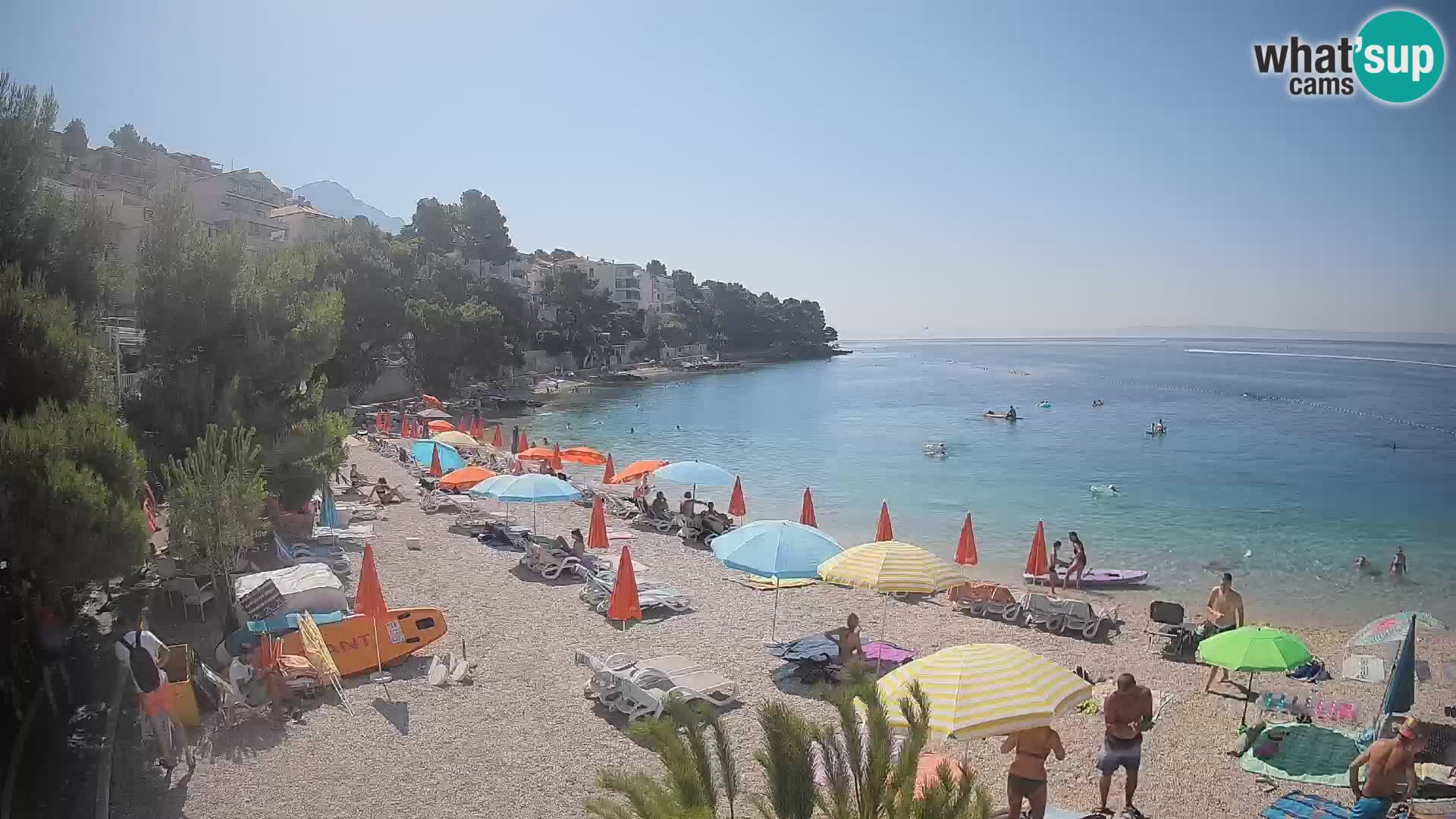 Webcam Playa Lučica Brela – Vista en directo de la costa adriática