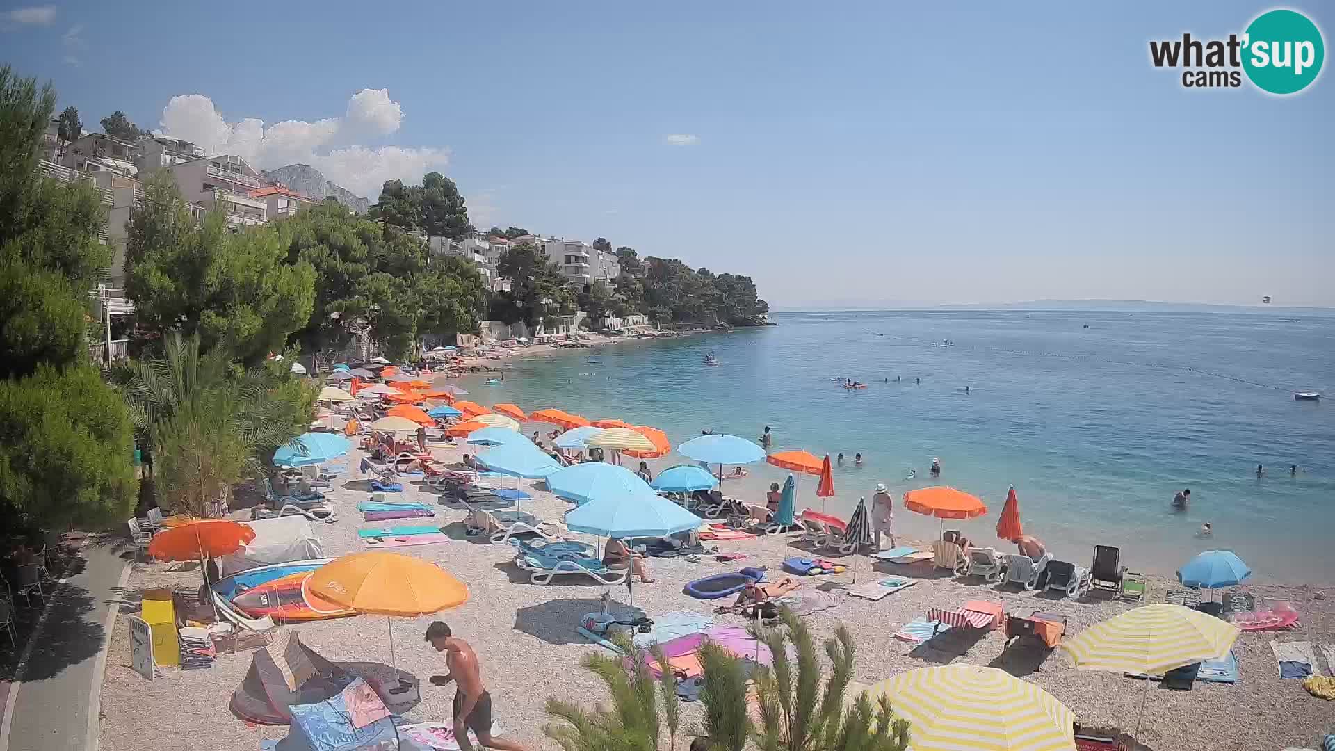 Webcam Lučica Beach Brela – Live View from the Adriatic Coast