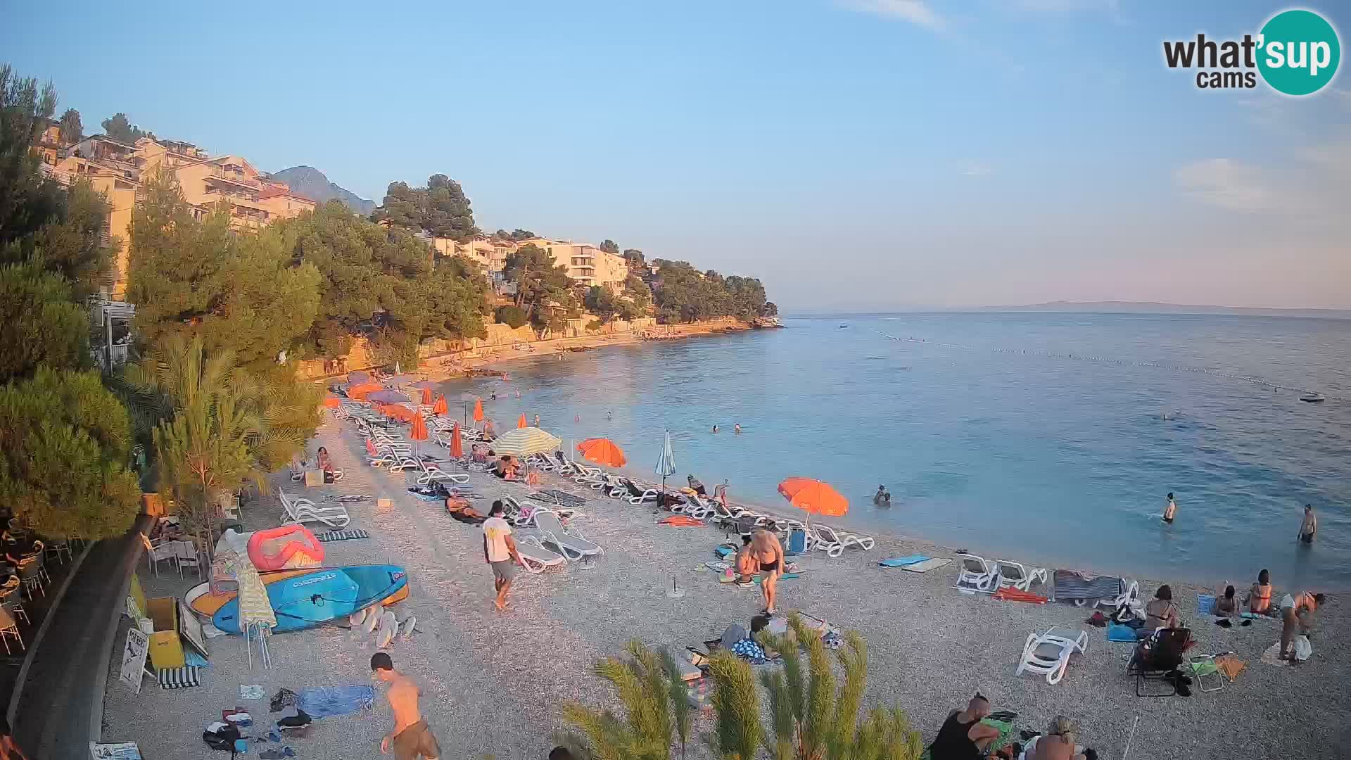 Webcam Playa Lučica Brela – Vista en directo de la costa adriática