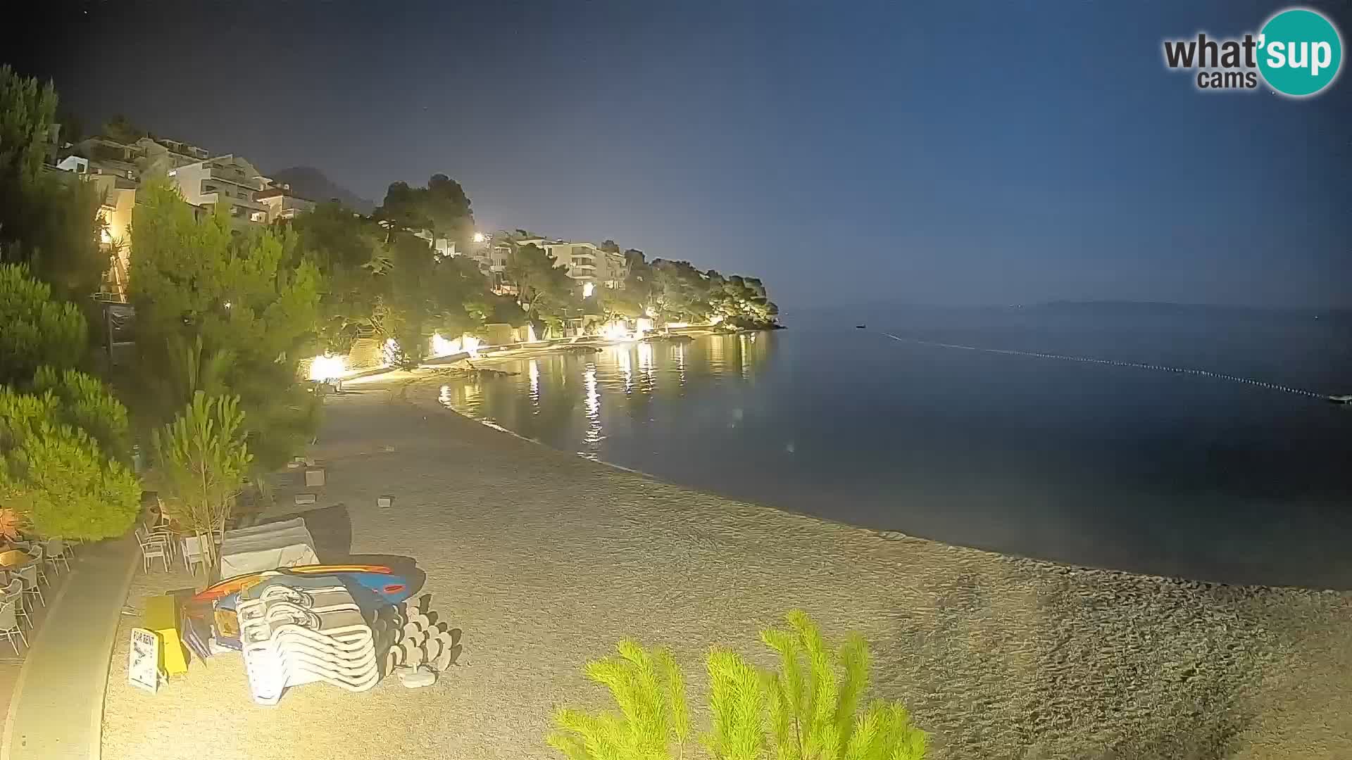 Webcam Playa Lučica Brela – Vista en directo de la costa adriática