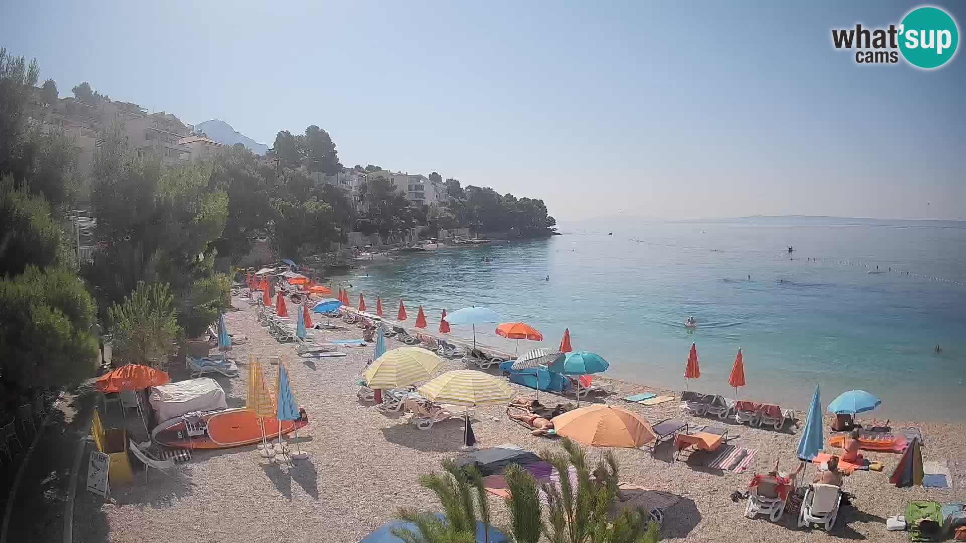 Webcam Playa Lučica Brela – Vista en directo de la costa adriática