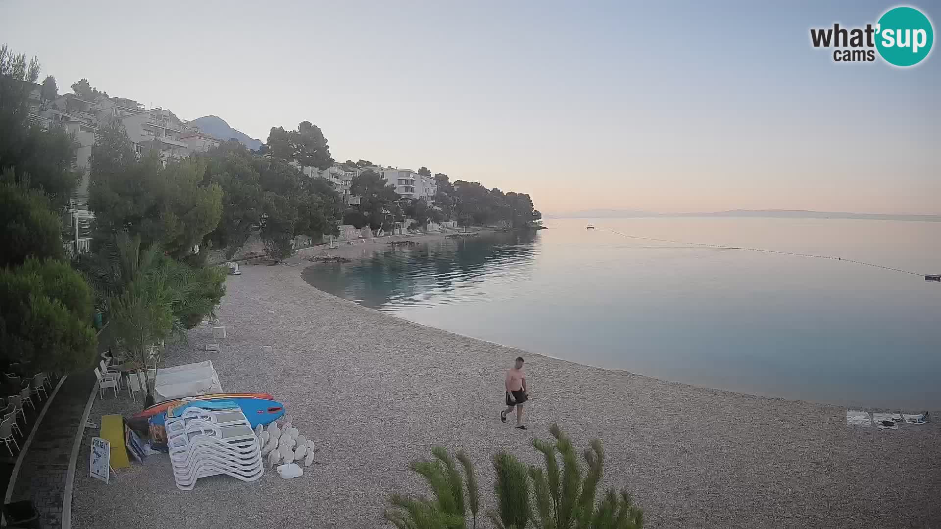 Webcam Playa Lučica Brela – Vista en directo de la costa adriática