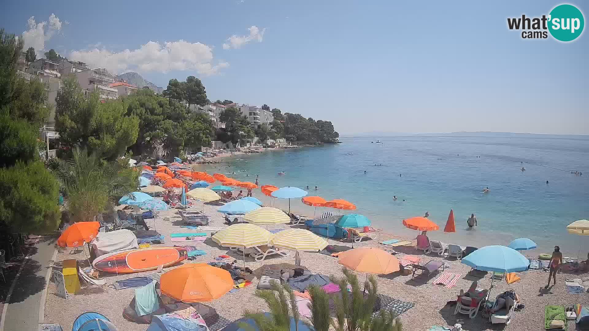 Webcam Spiaggia Lučica Brela – Vista live sulla costa adriatica