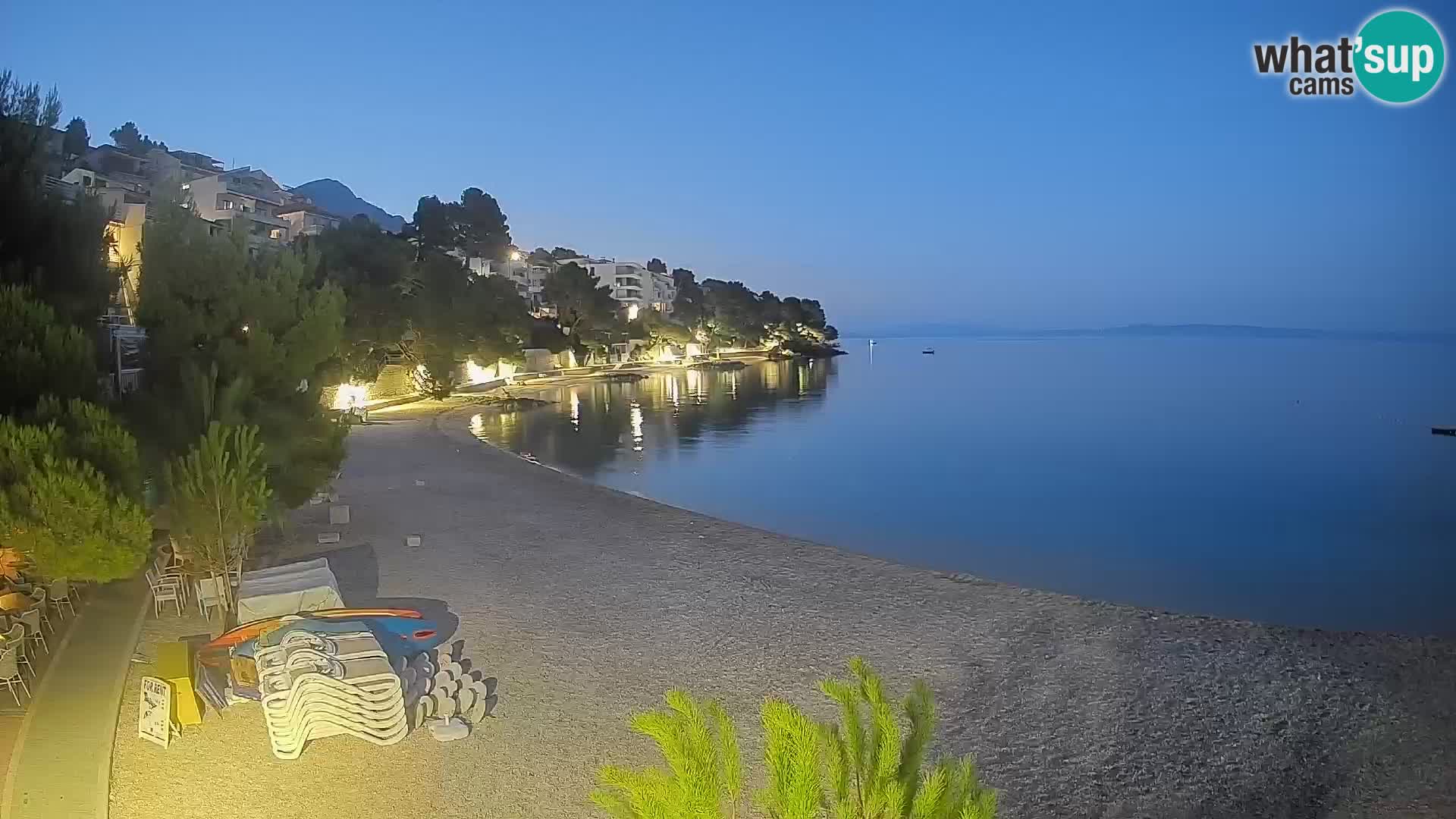 Webcam Spiaggia Lučica Brela – Vista live sulla costa adriatica