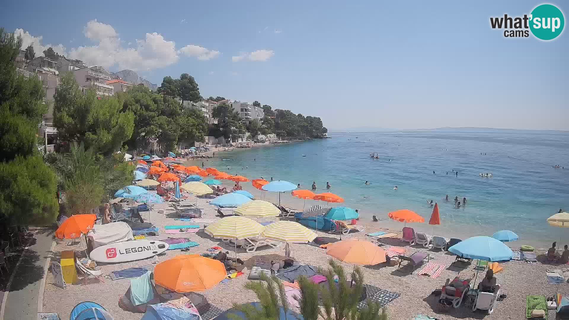 Webcam Lučica Beach Brela – Live View from the Adriatic Coast