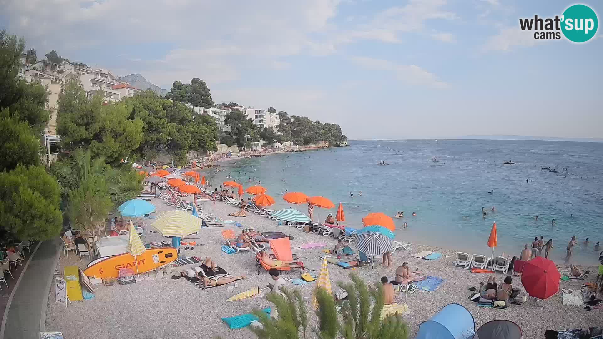 Webcam Playa Lučica Brela – Vista en directo de la costa adriática