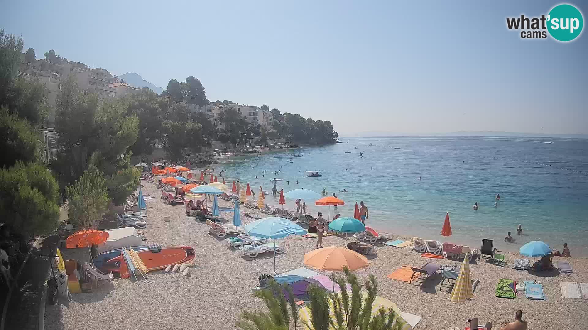 Webcam Spiaggia Lučica Brela – Vista live sulla costa adriatica