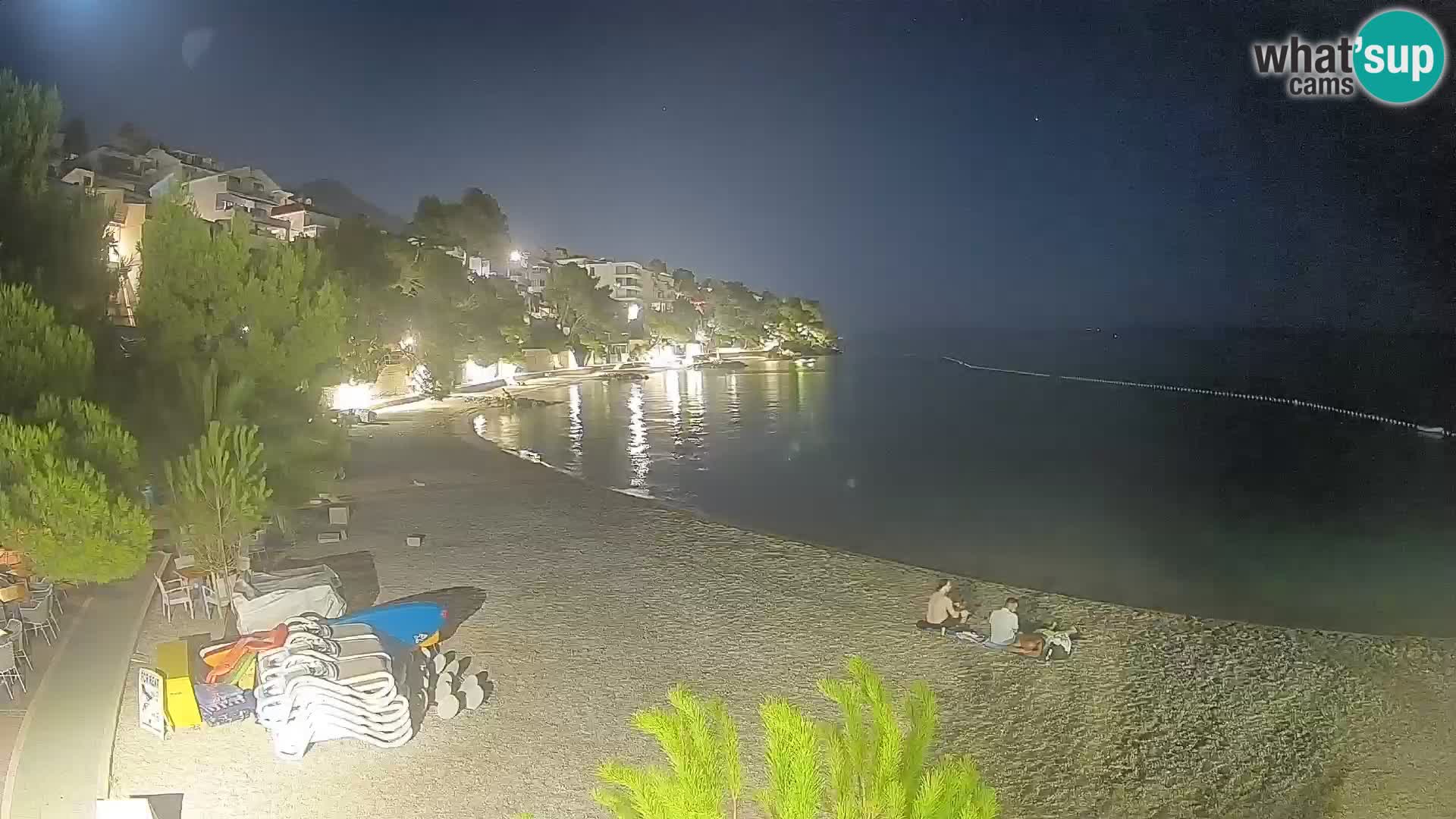Webcam Plage Lučica Brela – Vue en direct sur la côte adriatique