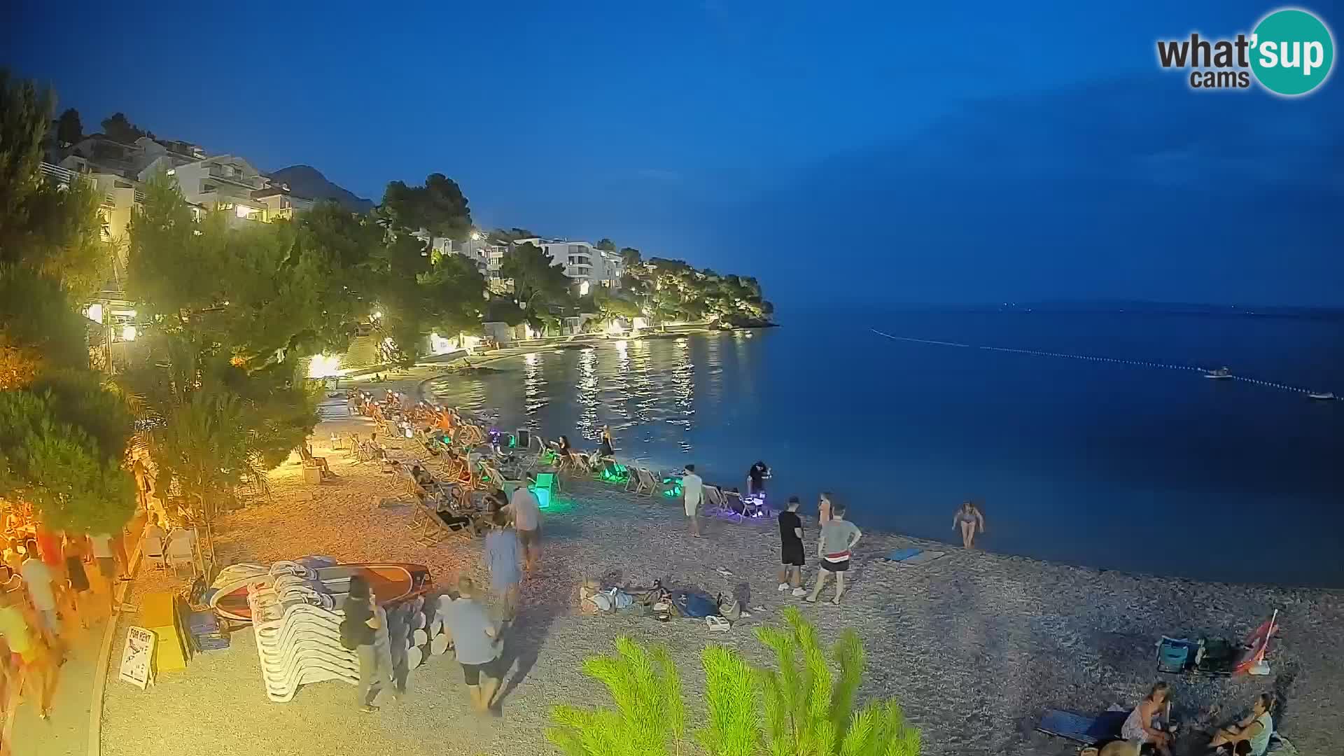 Webcam Plage Lučica Brela – Vue en direct sur la côte adriatique