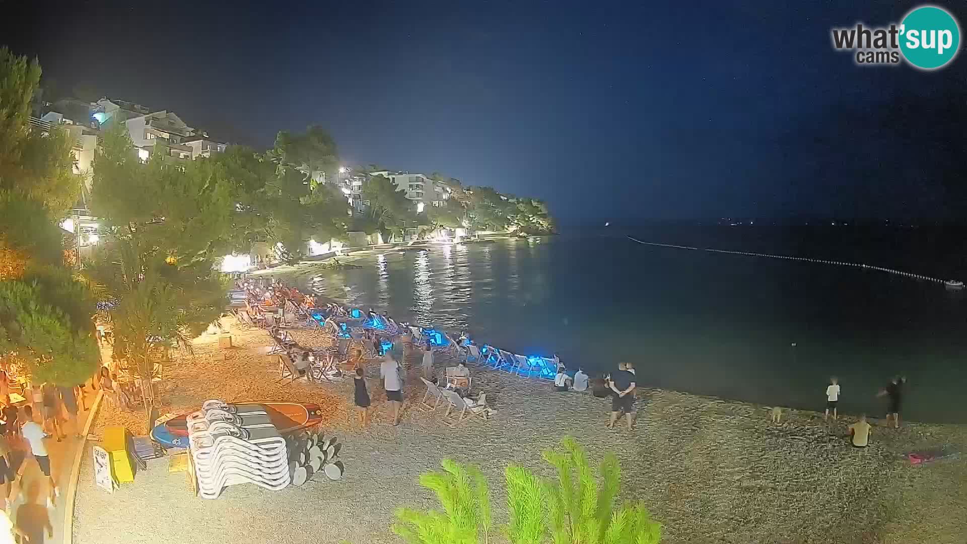 Webcam Lučica Strand Beach Brela – Liveblick von der Adriaküste