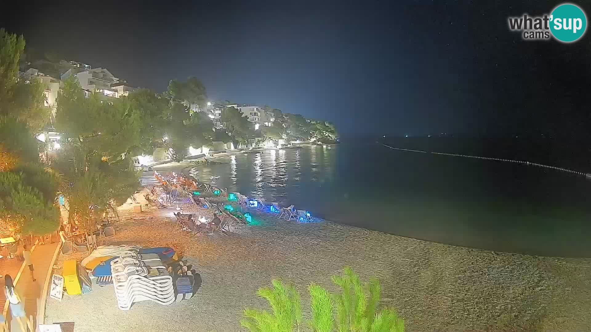 Webcam Spiaggia Lučica Brela – Vista live sulla costa adriatica