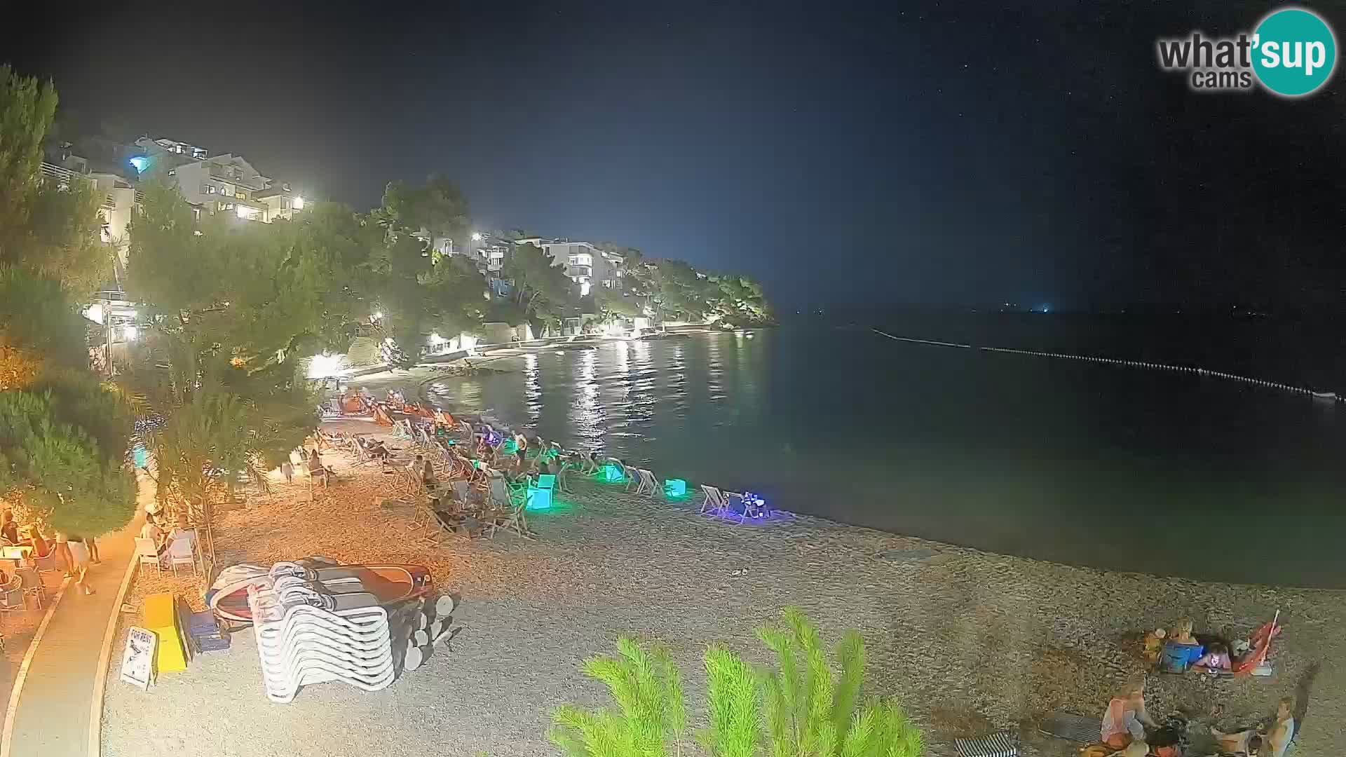 Webcam Spiaggia Lučica Brela – Vista live sulla costa adriatica