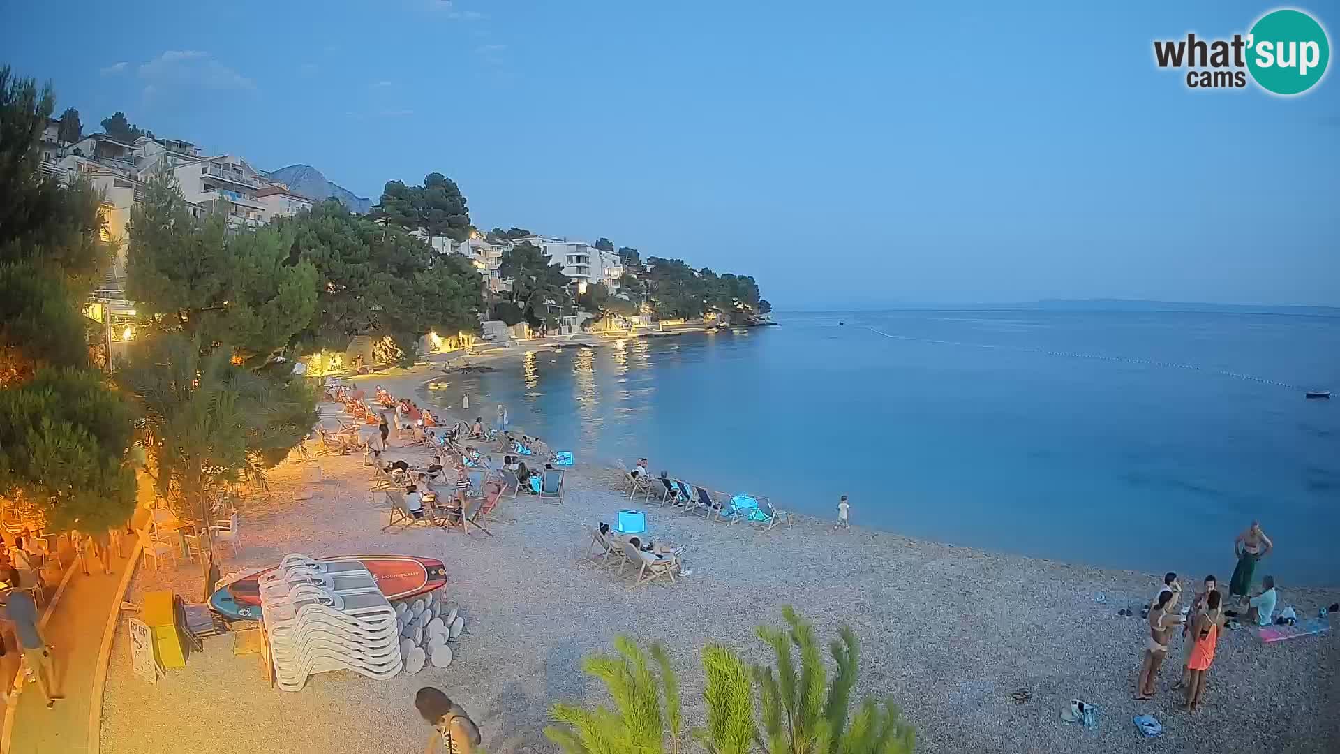 Webcam Playa Lučica Brela – Vista en directo de la costa adriática