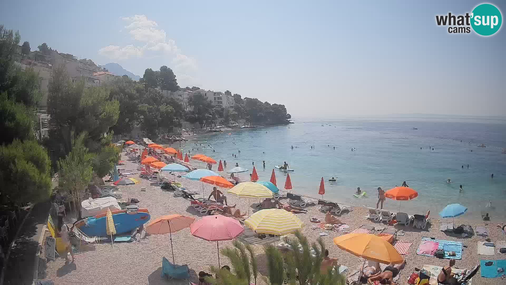 Webcam Spiaggia Lučica Brela – Vista live sulla costa adriatica