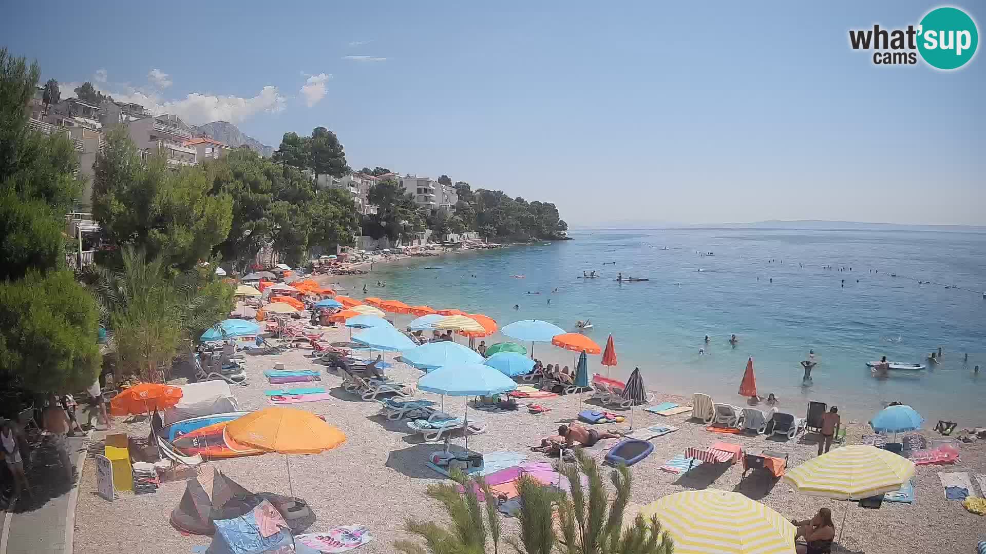 Webcam Playa Lučica Brela – Vista en directo de la costa adriática