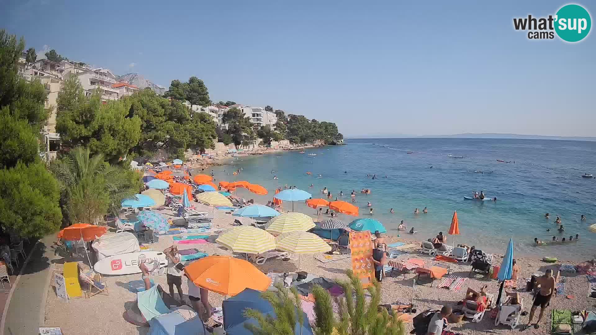 Webcam Lučica Beach Brela – Live View from the Adriatic Coast