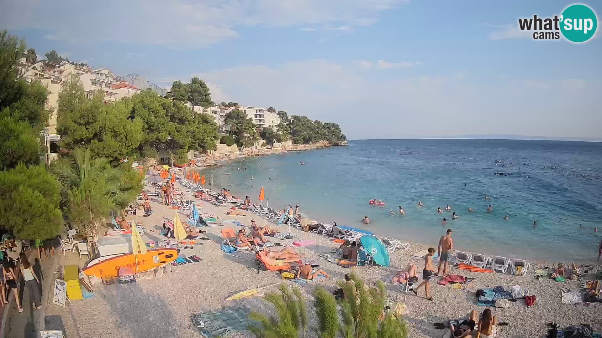 Webcam Plage Lučica Brela – Vue en direct sur la côte adriatique