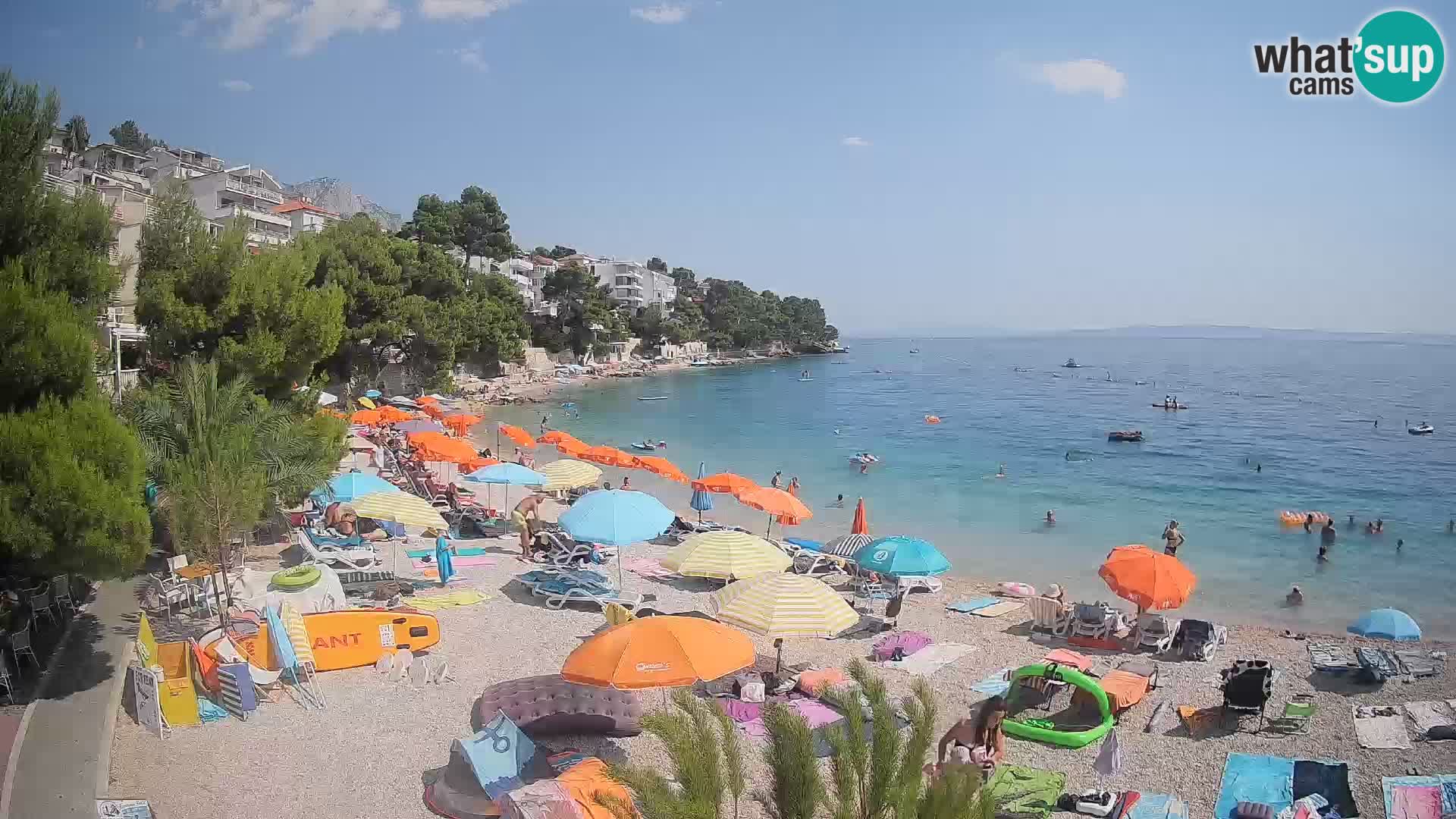 Webcam Playa Lučica Brela – Vista en directo de la costa adriática