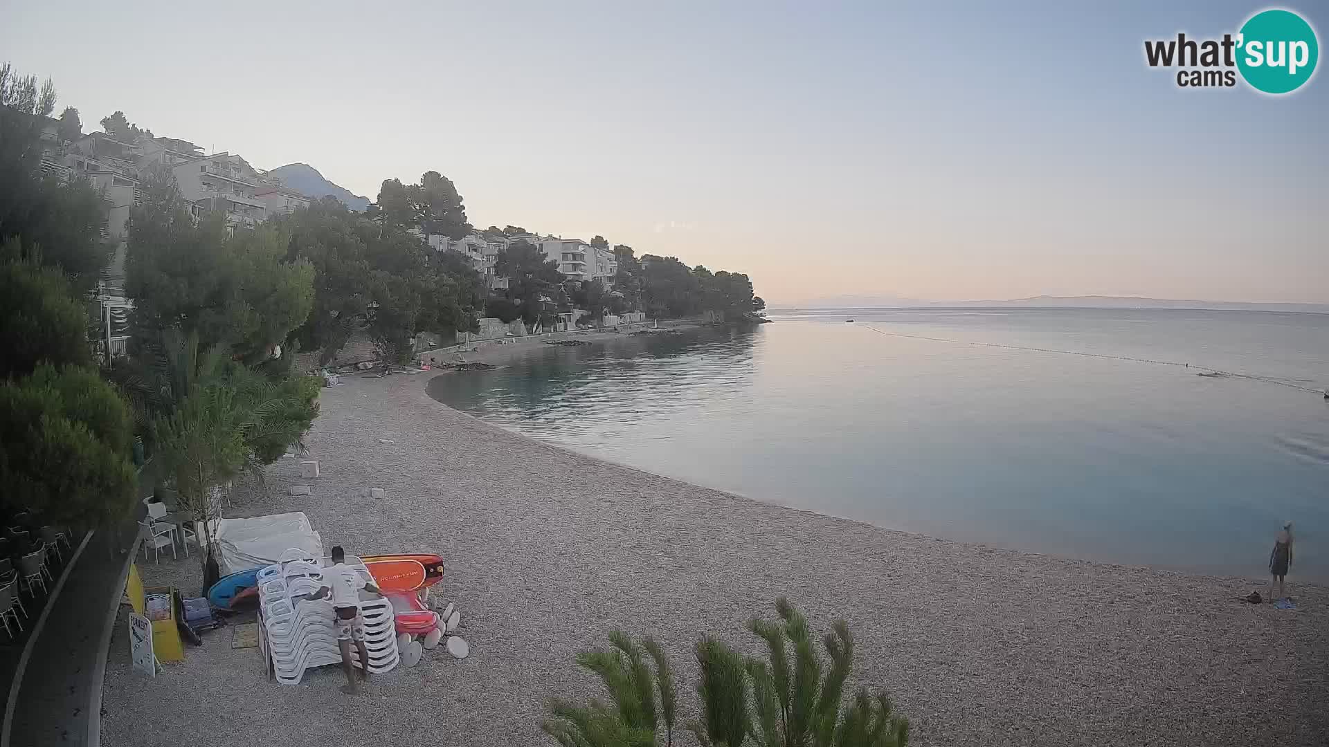 Webcam Playa Lučica Brela – Vista en directo de la costa adriática
