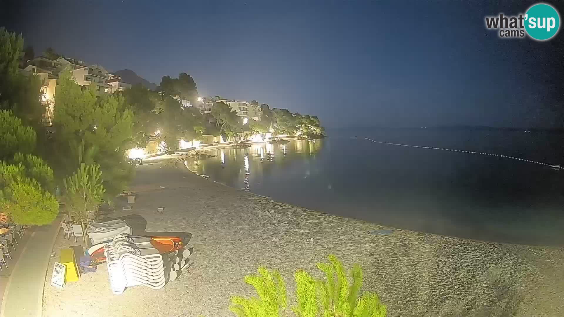Webcam Spiaggia Lučica Brela – Vista live sulla costa adriatica