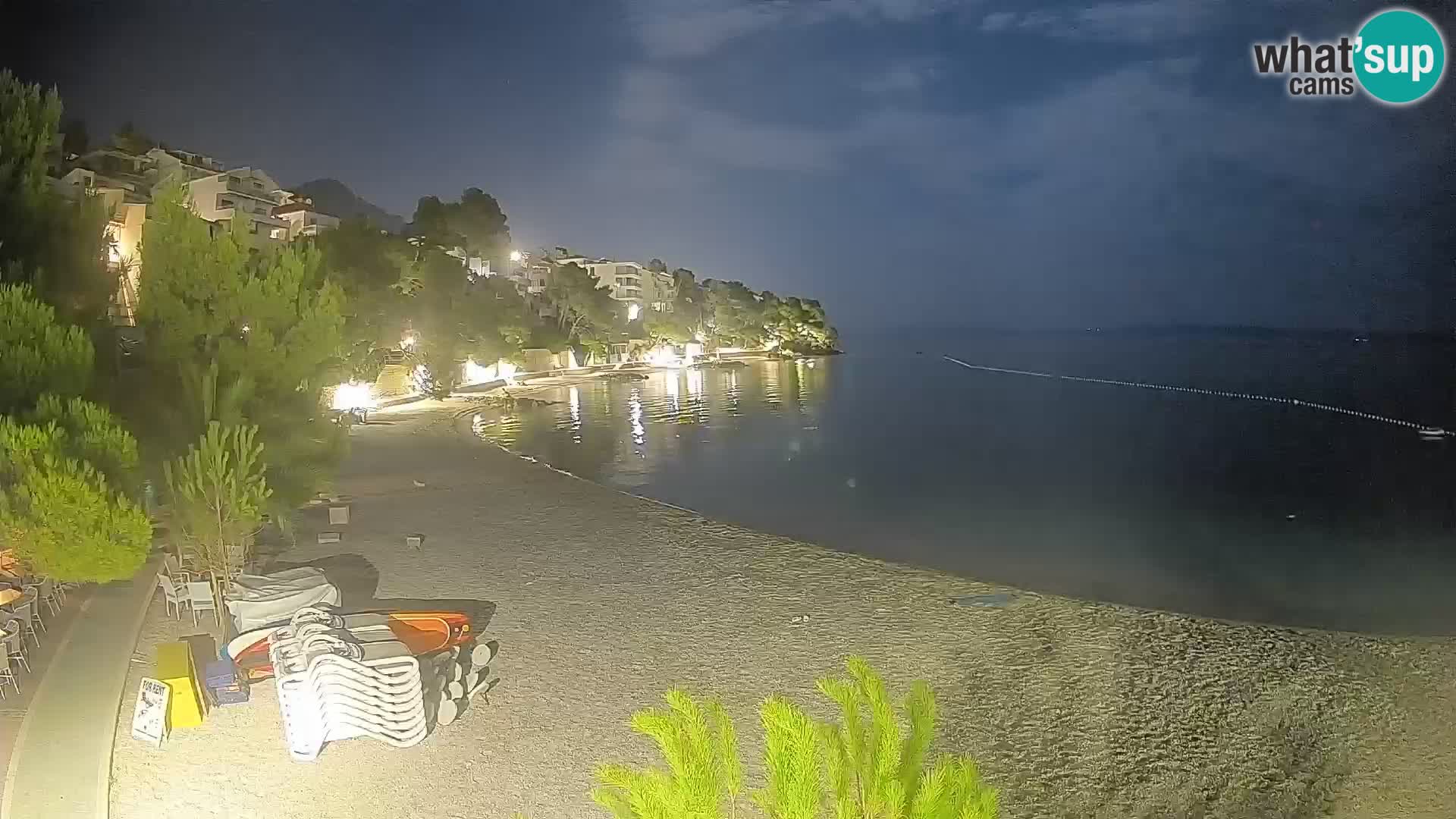 Webcam Plage Lučica Brela – Vue en direct sur la côte adriatique