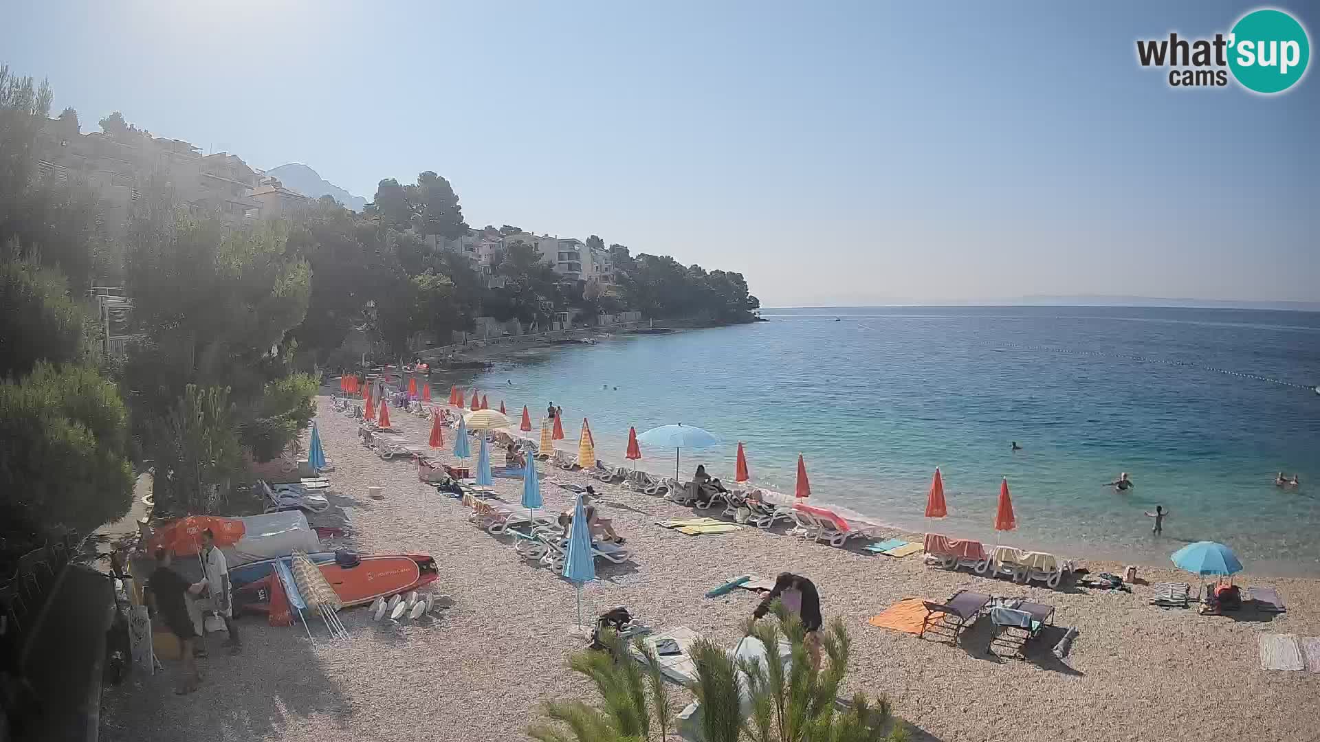 Webcam Playa Lučica Brela – Vista en directo de la costa adriática