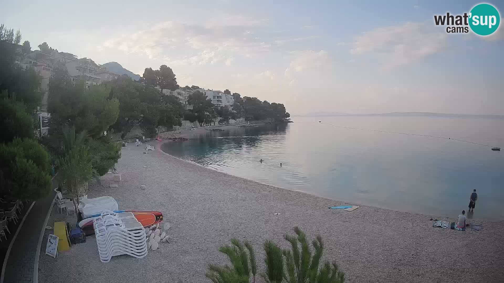 Webcam Playa Lučica Brela – Vista en directo de la costa adriática