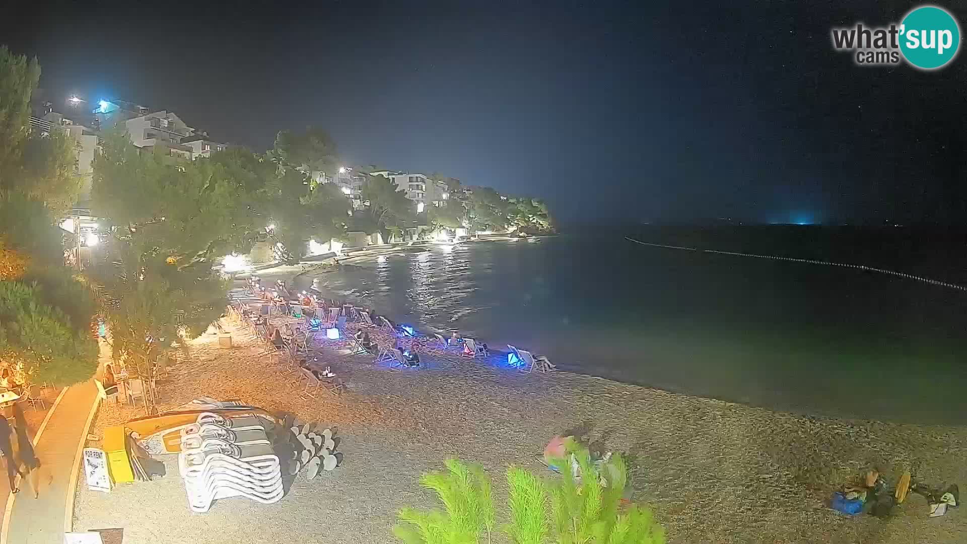 Spletna kamera Plaža Lučica Brela – Pogled v živo na Jadransko obalo