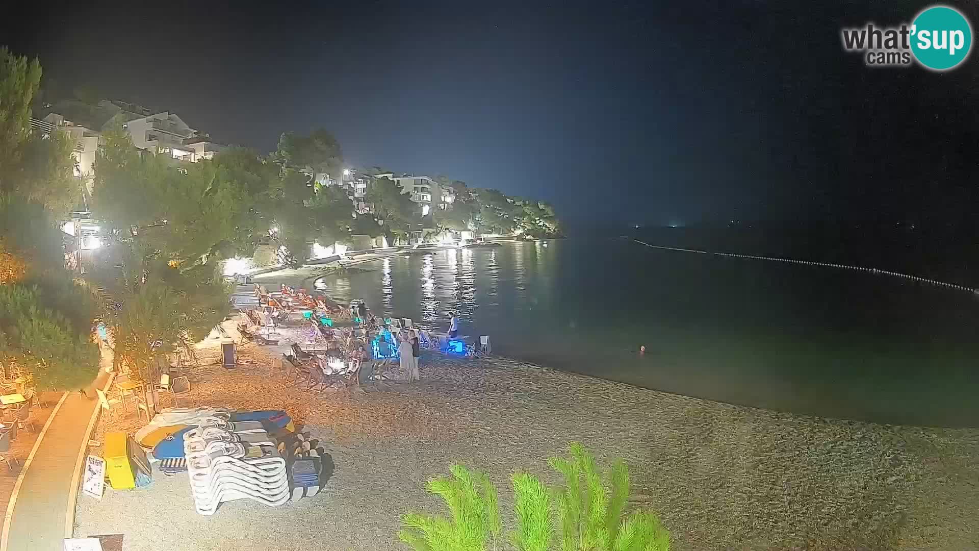 Webcam Plage Lučica Brela – Vue en direct sur la côte adriatique