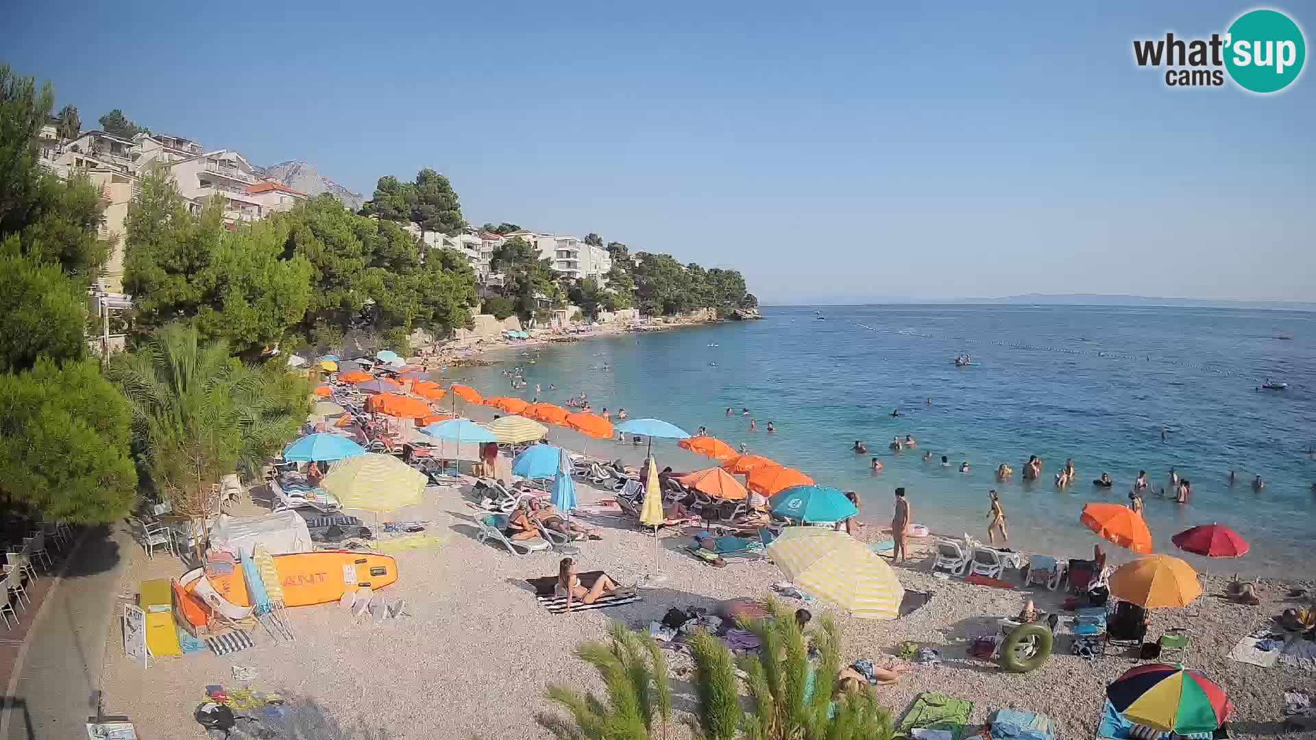 Webcam Lučica Beach Brela – Live View from the Adriatic Coast
