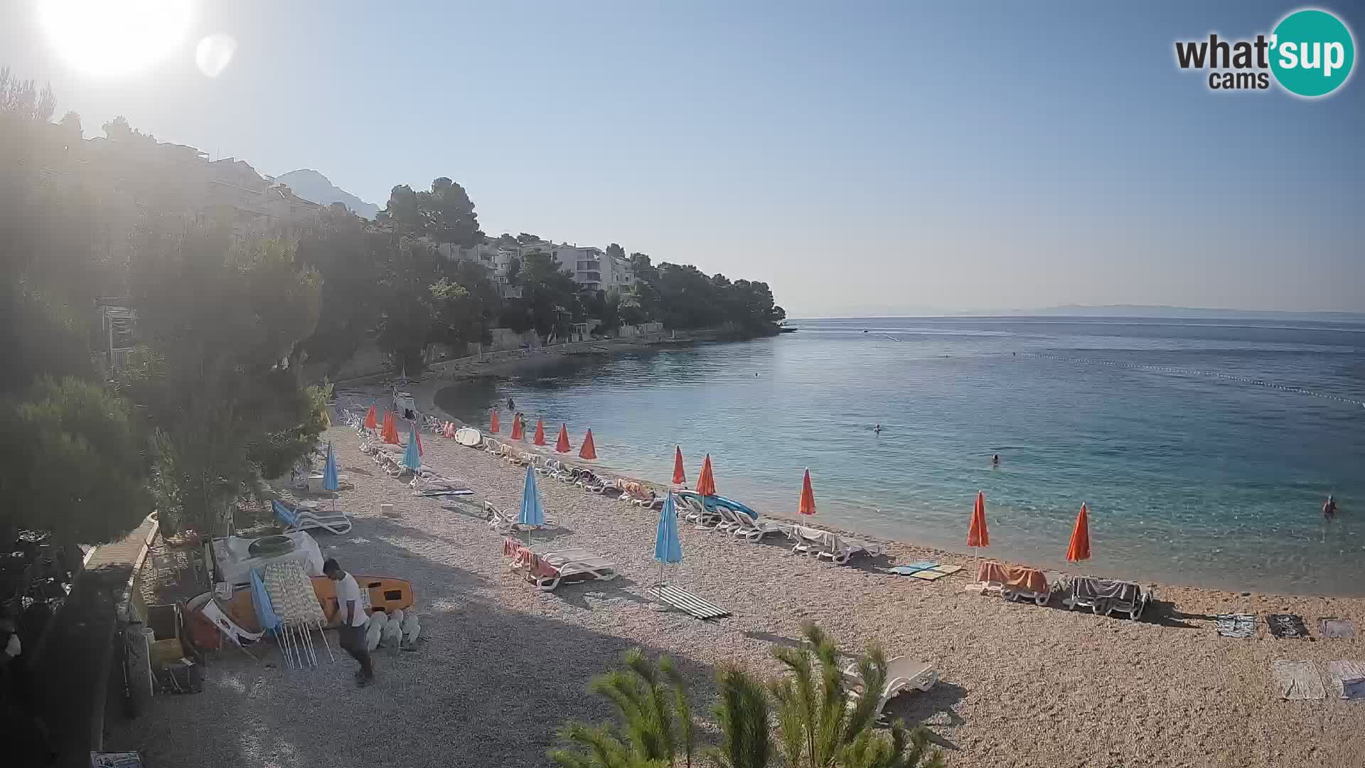 Webcam Lučica Beach Brela – Live View from the Adriatic Coast