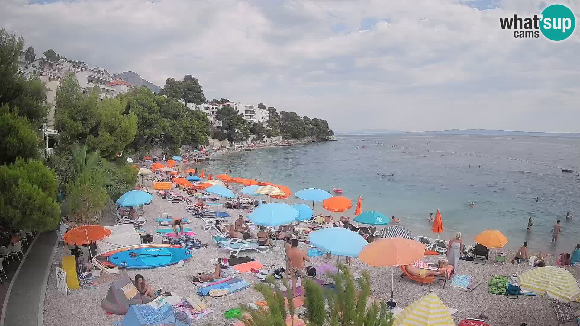 Webcam Playa Lučica Brela – Vista en directo de la costa adriática