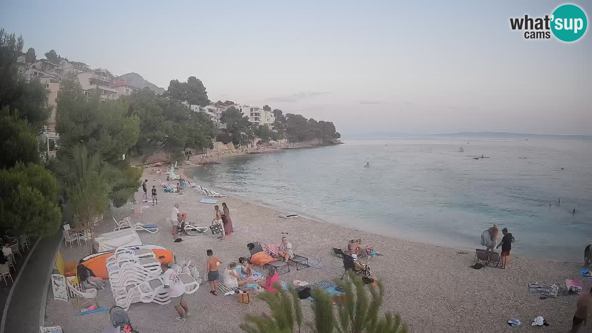 Webcam Playa Lučica Brela – Vista en directo de la costa adriática