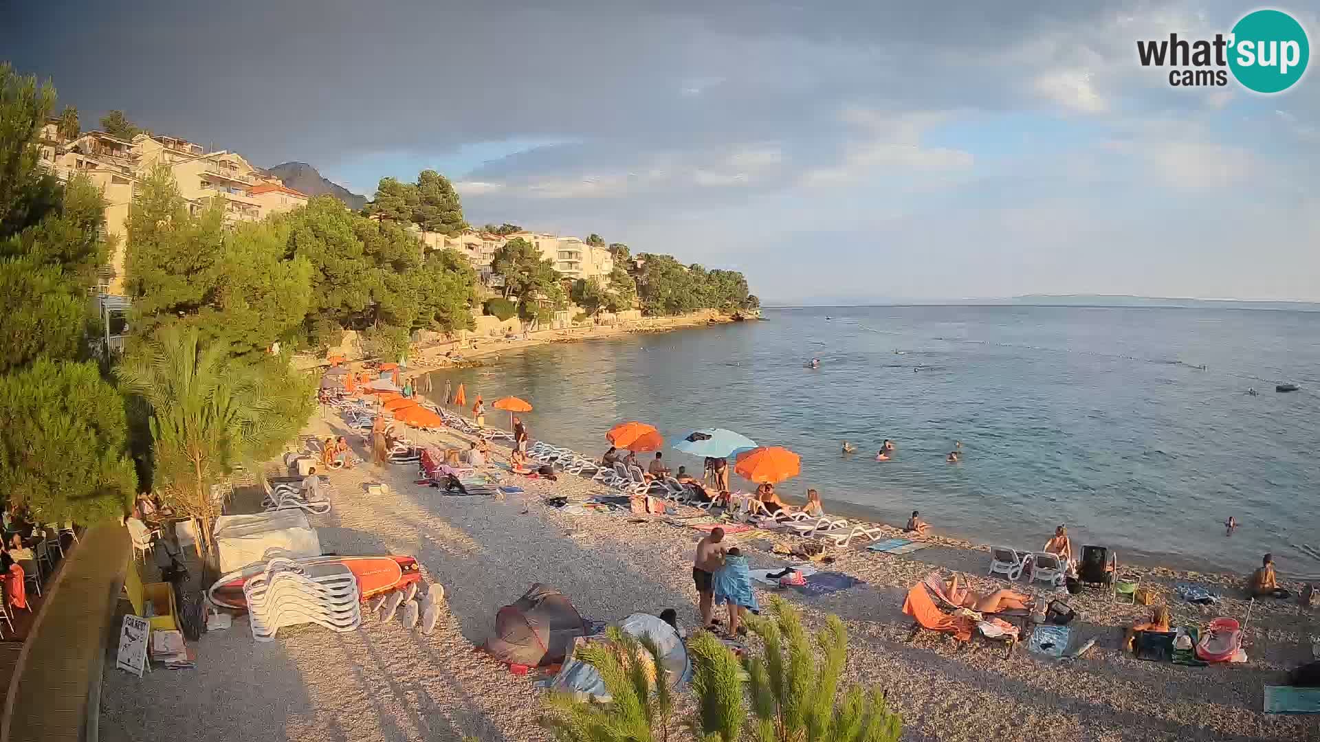 Webcam Playa Lučica Brela – Vista en directo de la costa adriática