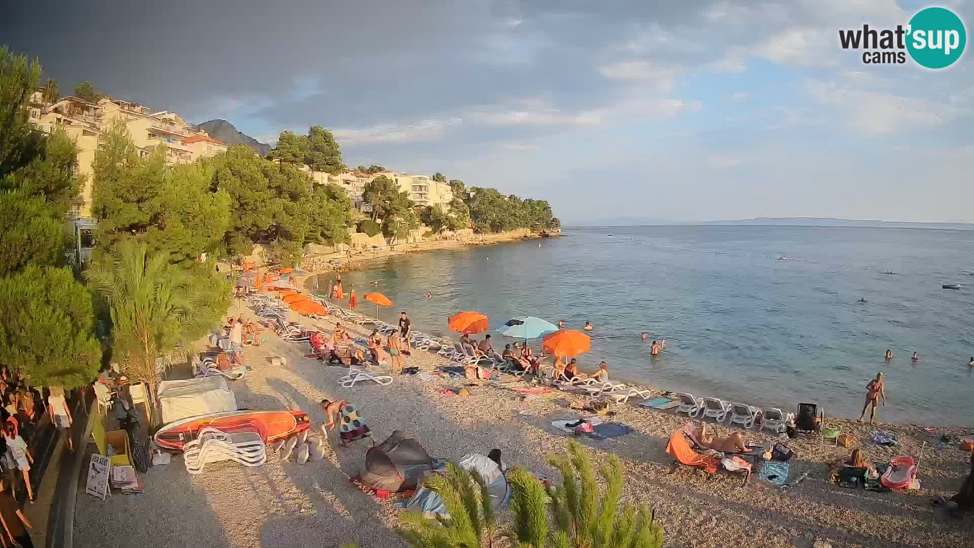 Webcam Lučica Beach Brela – Live View from the Adriatic Coast