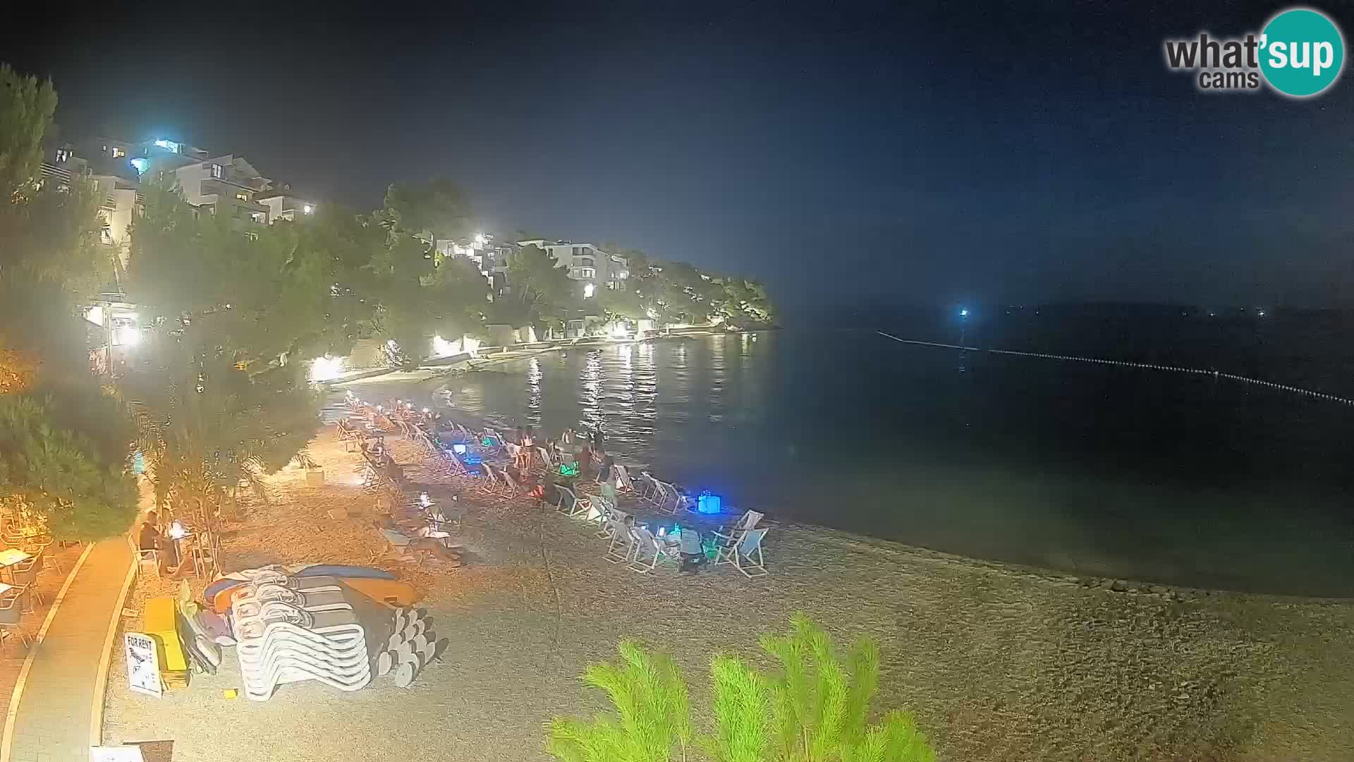 Spletna kamera Plaža Lučica Brela – Pogled v živo na Jadransko obalo
