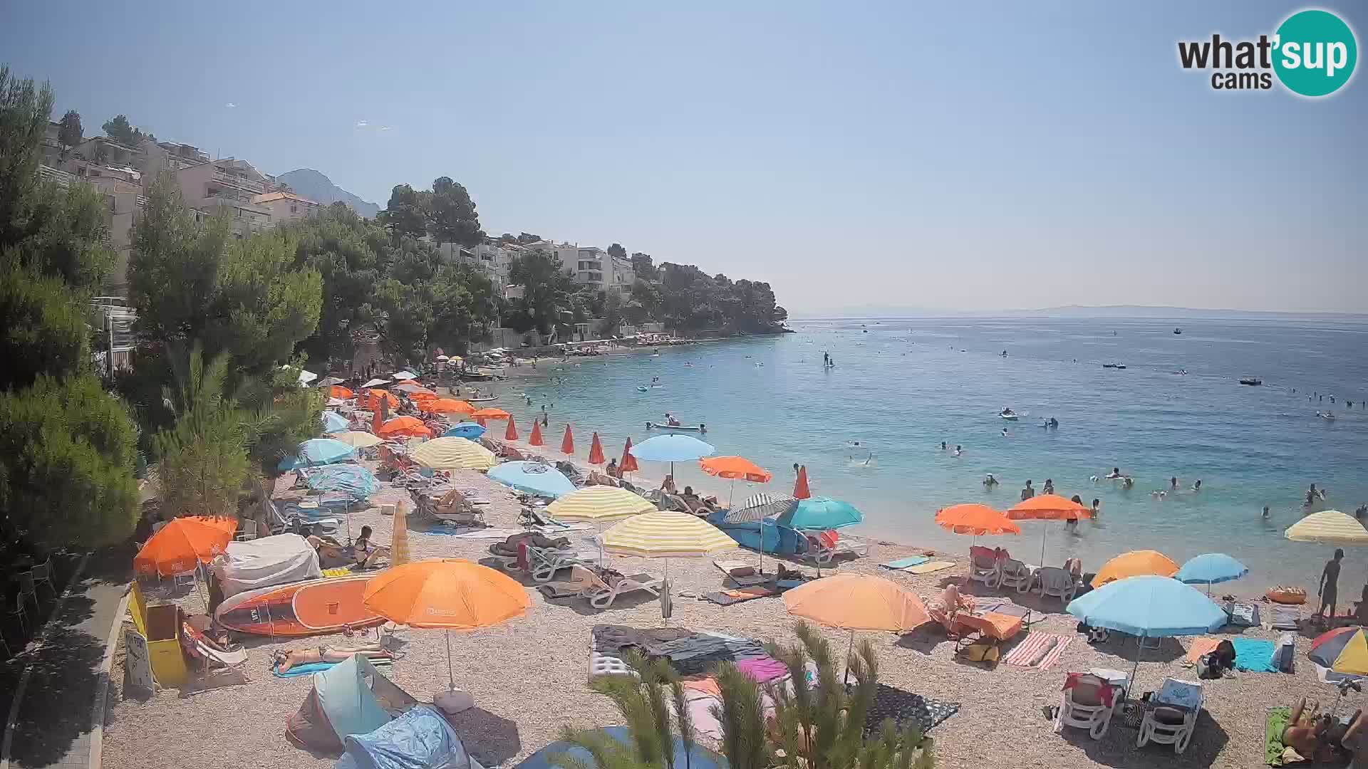 Webcam Spiaggia Lučica Brela – Vista live sulla costa adriatica