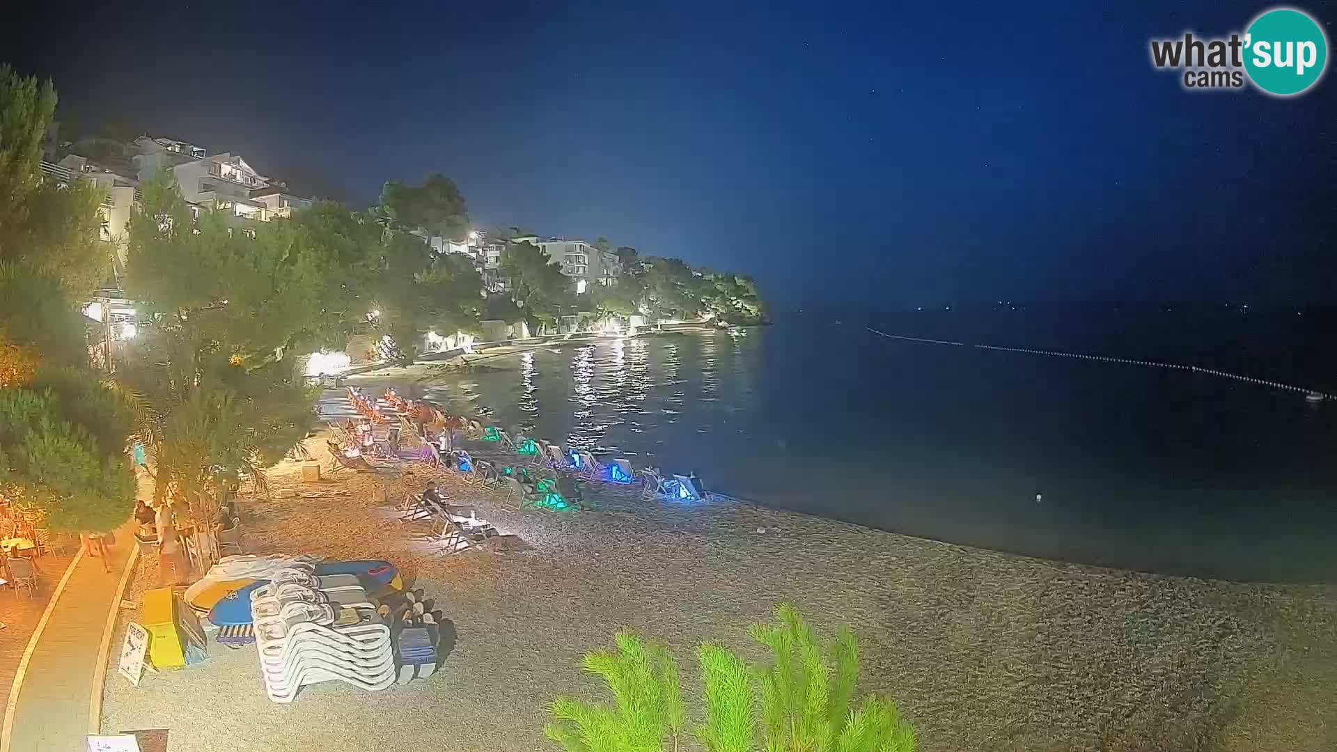 Webcam Playa Lučica Brela – Vista en directo de la costa adriática