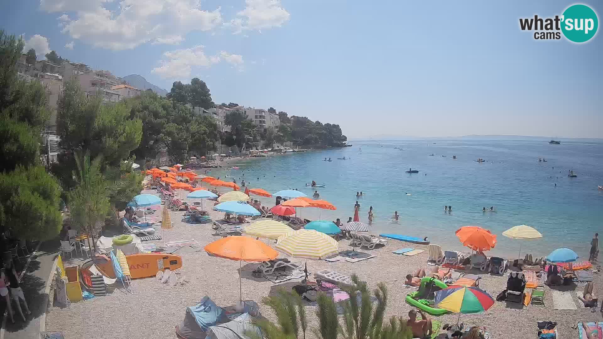 Webcam Playa Lučica Brela – Vista en directo de la costa adriática