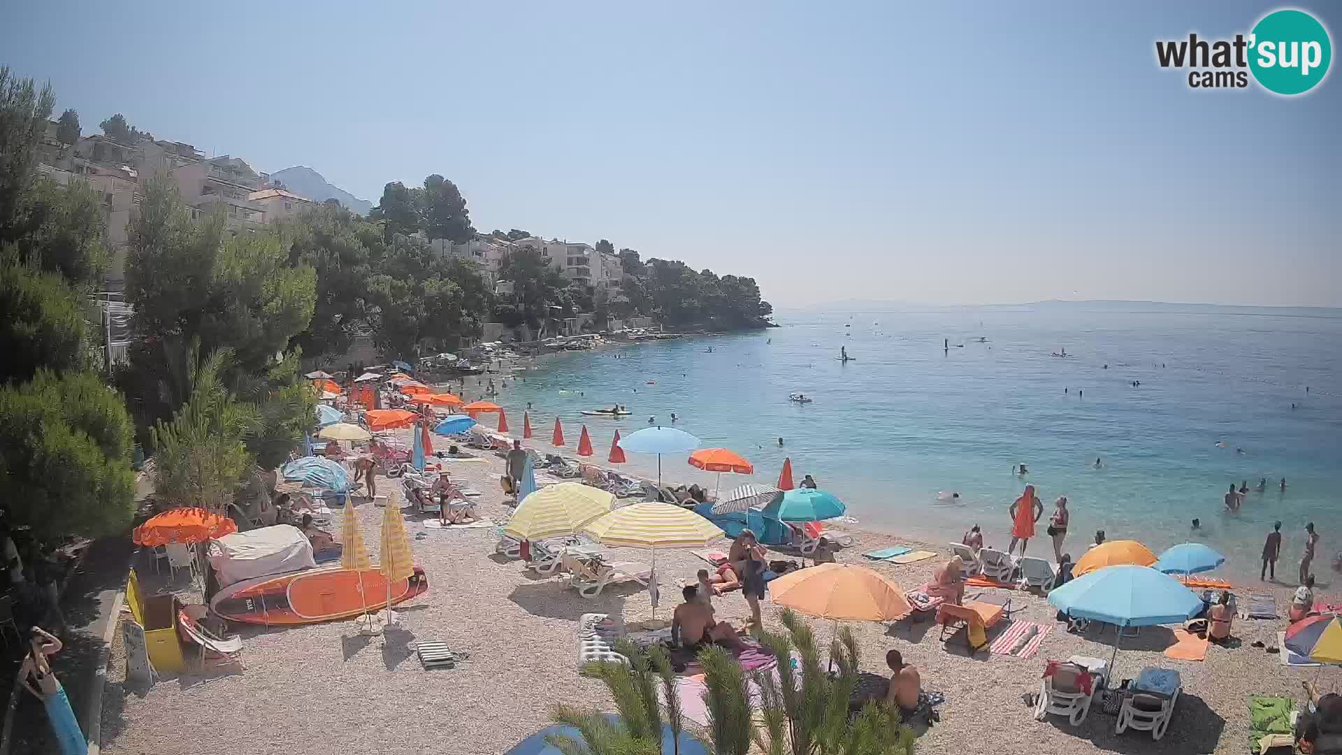 Webcam Lučica Beach Brela – Live View from the Adriatic Coast