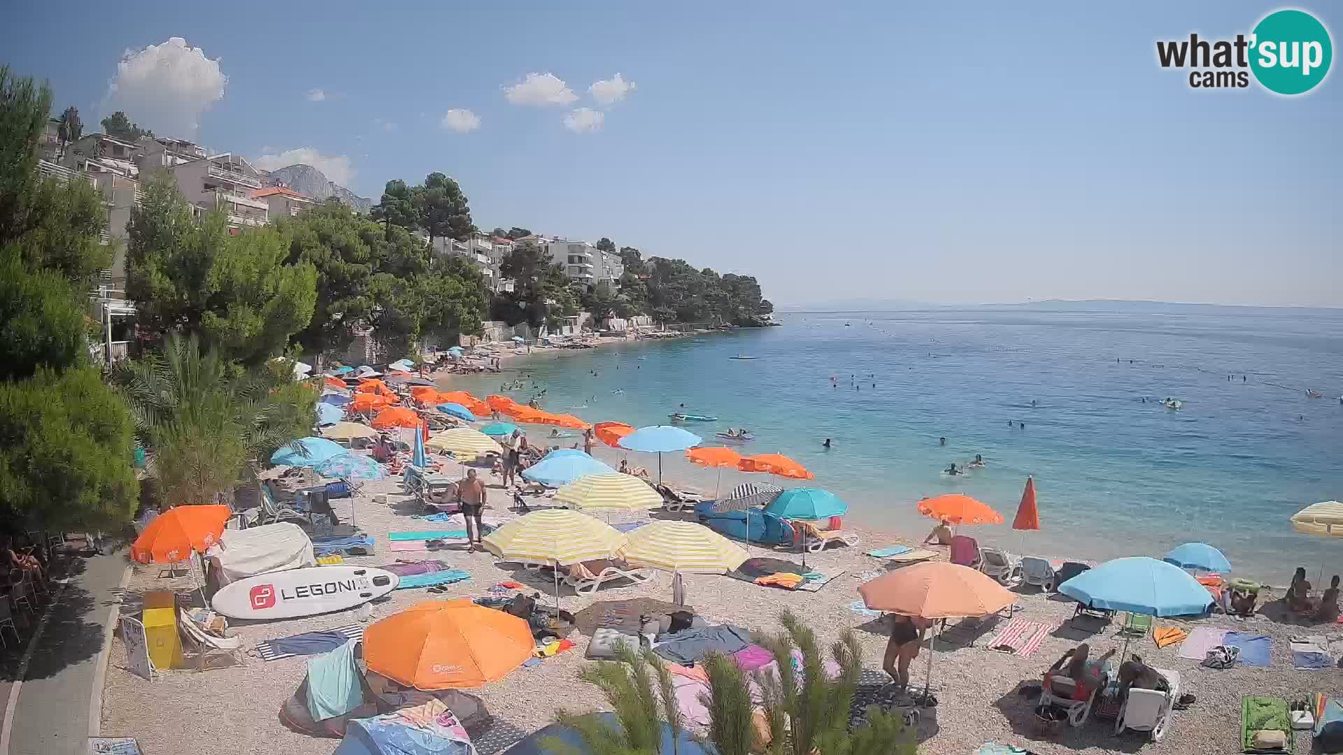 Webcam Lučica Beach Brela – Live View from the Adriatic Coast