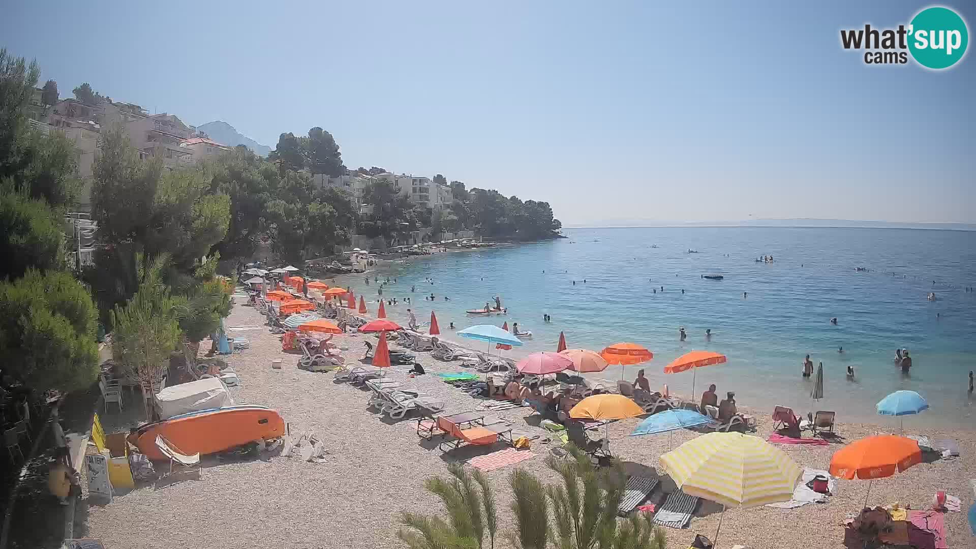 Webcam Playa Lučica Brela – Vista en directo de la costa adriática