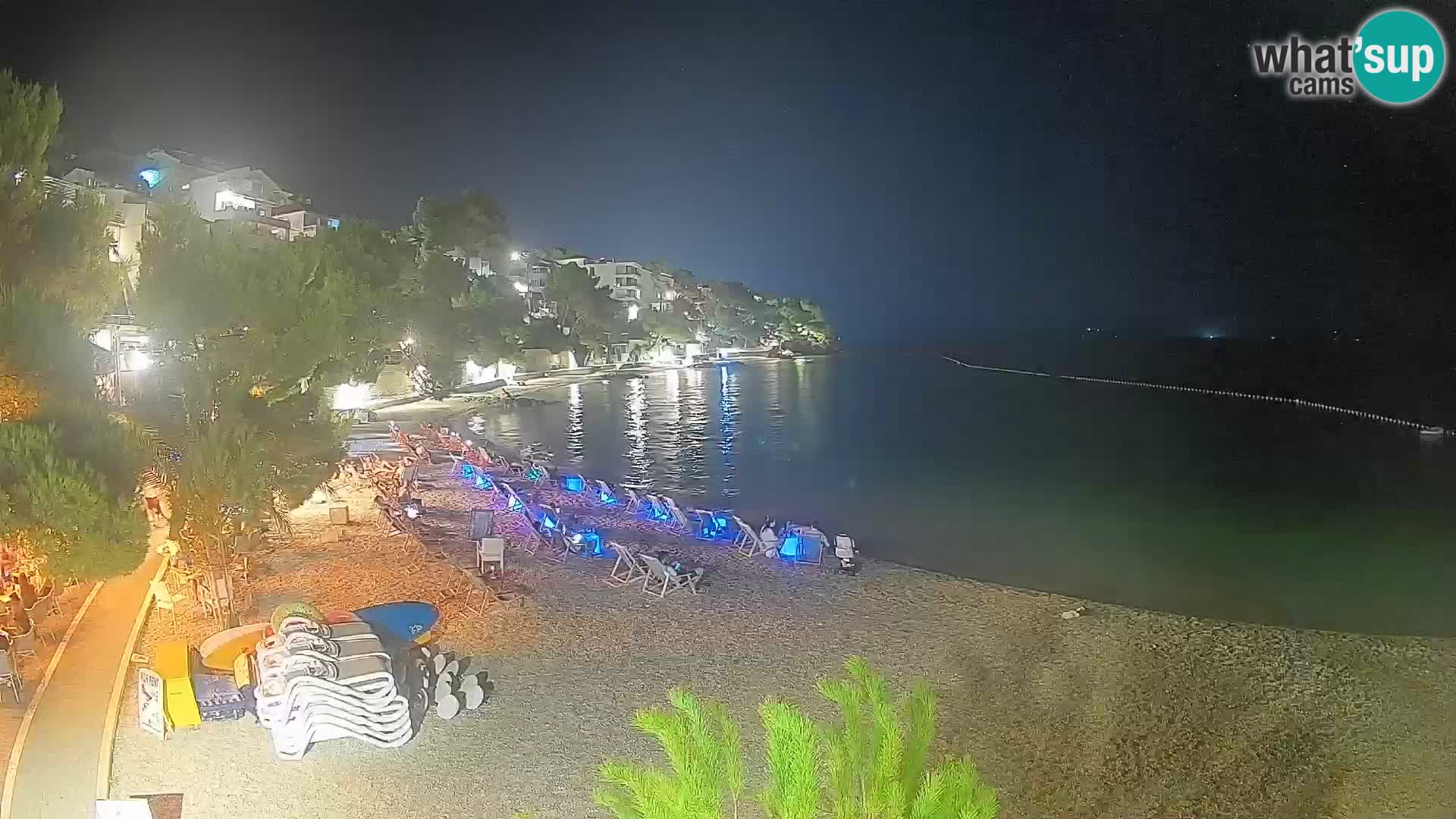 Webcam Lučica Strand Beach Brela – Liveblick von der Adriaküste