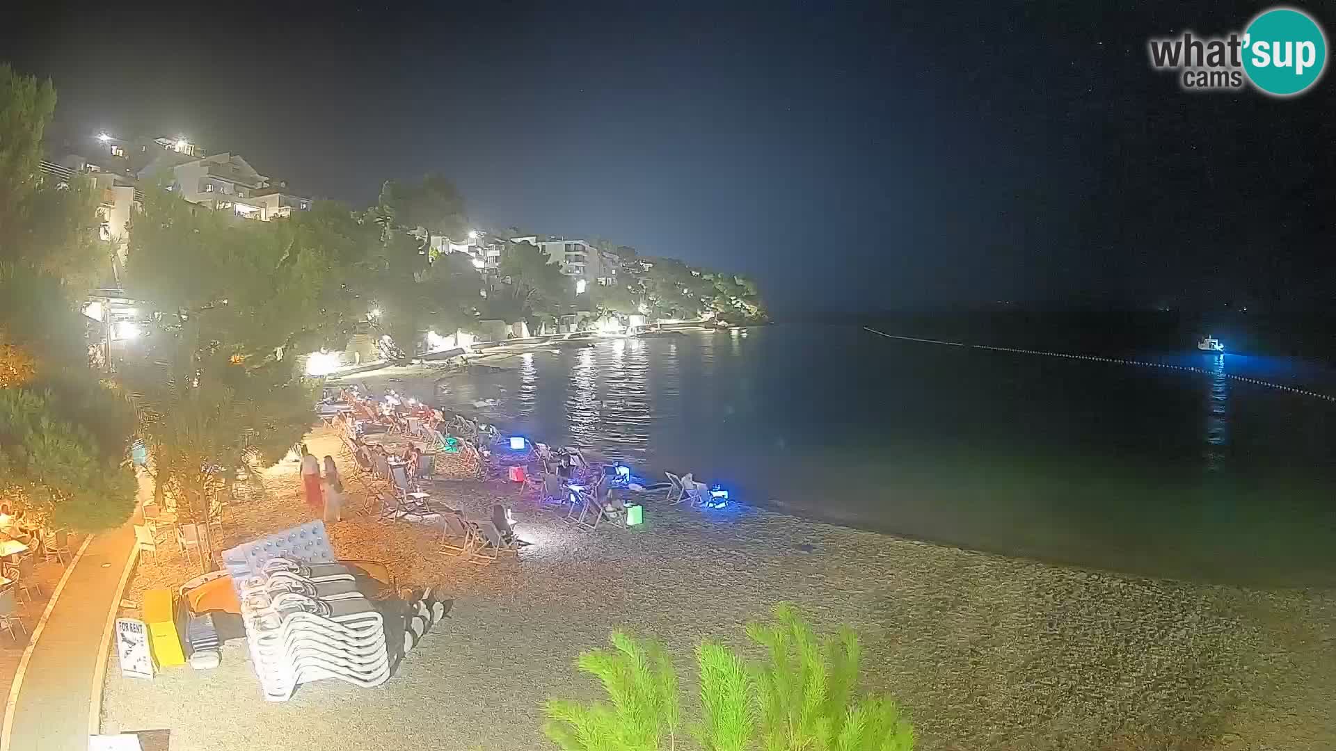 Webcam Plage Lučica Brela – Vue en direct sur la côte adriatique