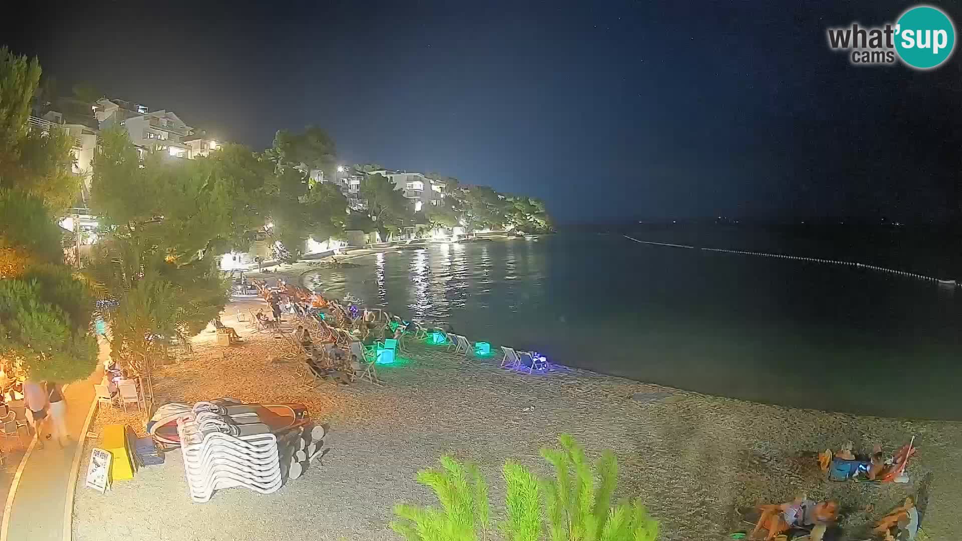 Webcam Lučica Strand Beach Brela – Liveblick von der Adriaküste
