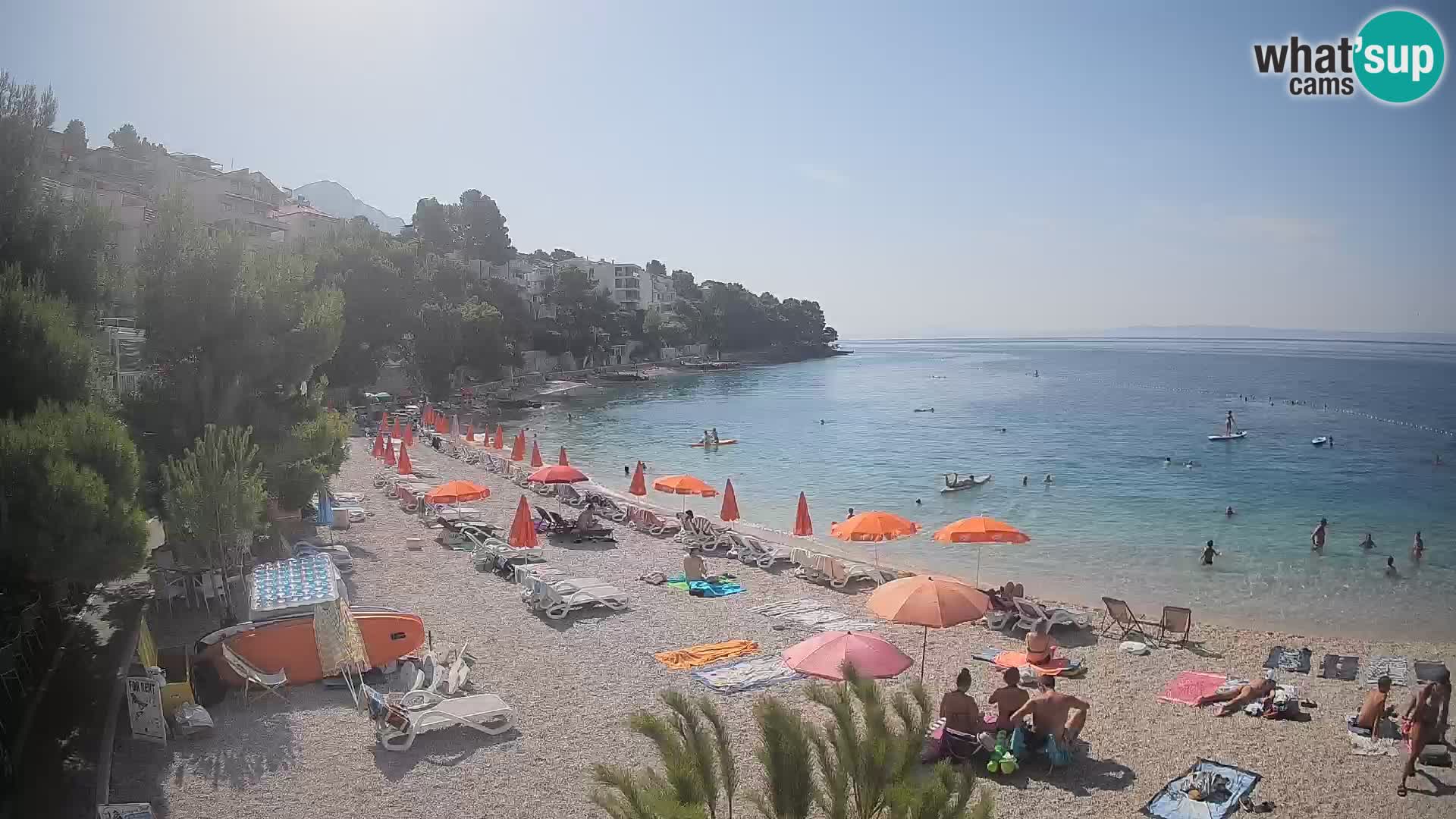 Webcam Plage Lučica Brela – Vue en direct sur la côte adriatique