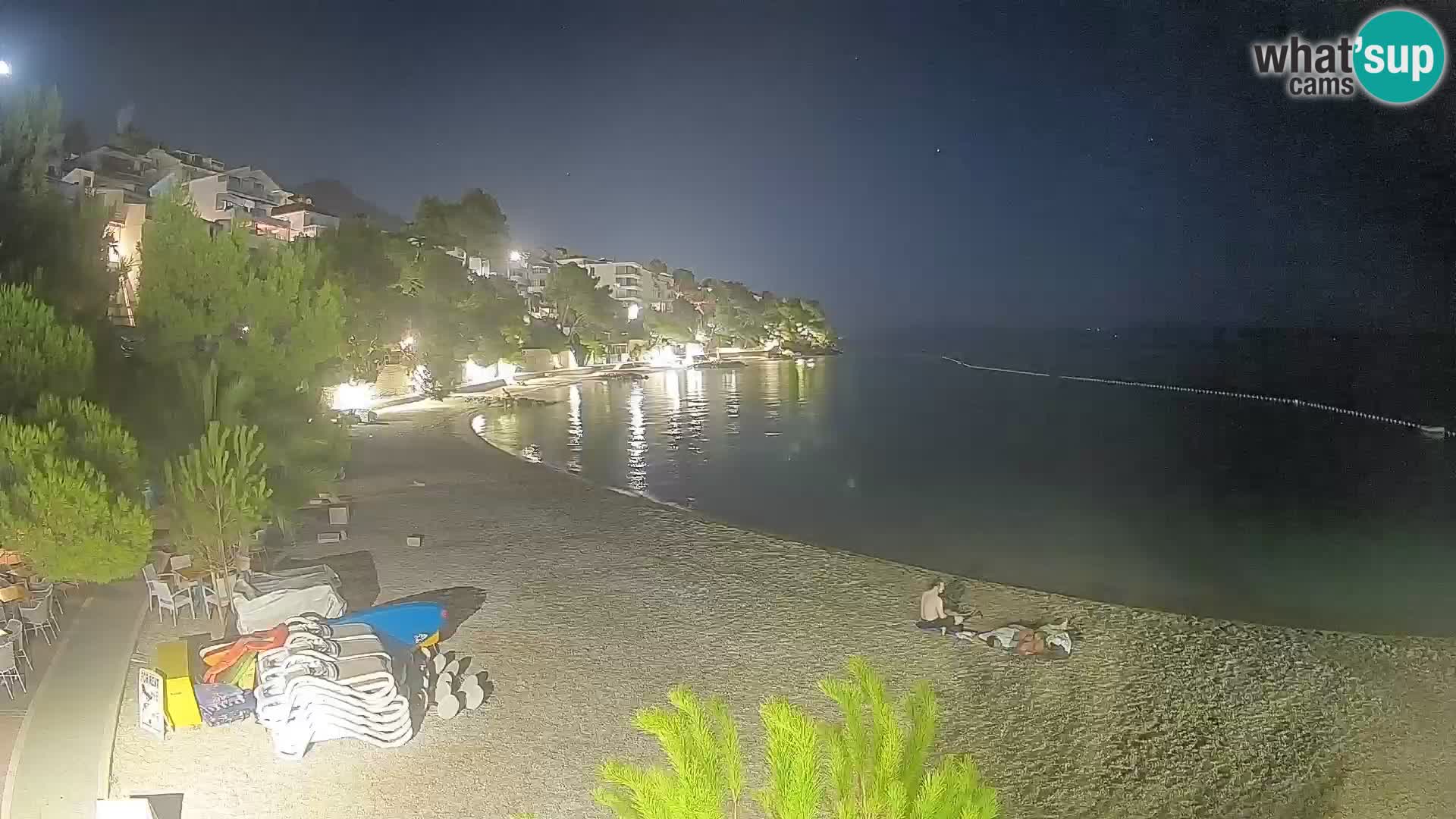 Webcam Plage Lučica Brela – Vue en direct sur la côte adriatique