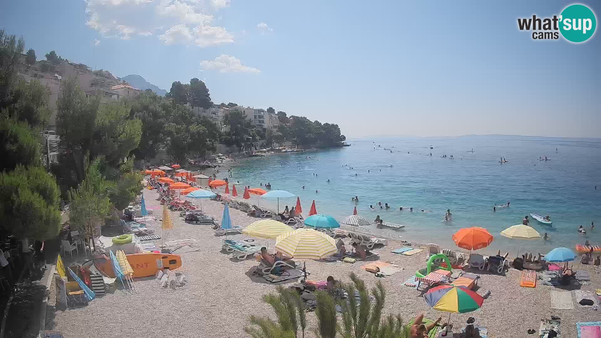 Webcam Playa Lučica Brela – Vista en directo de la costa adriática