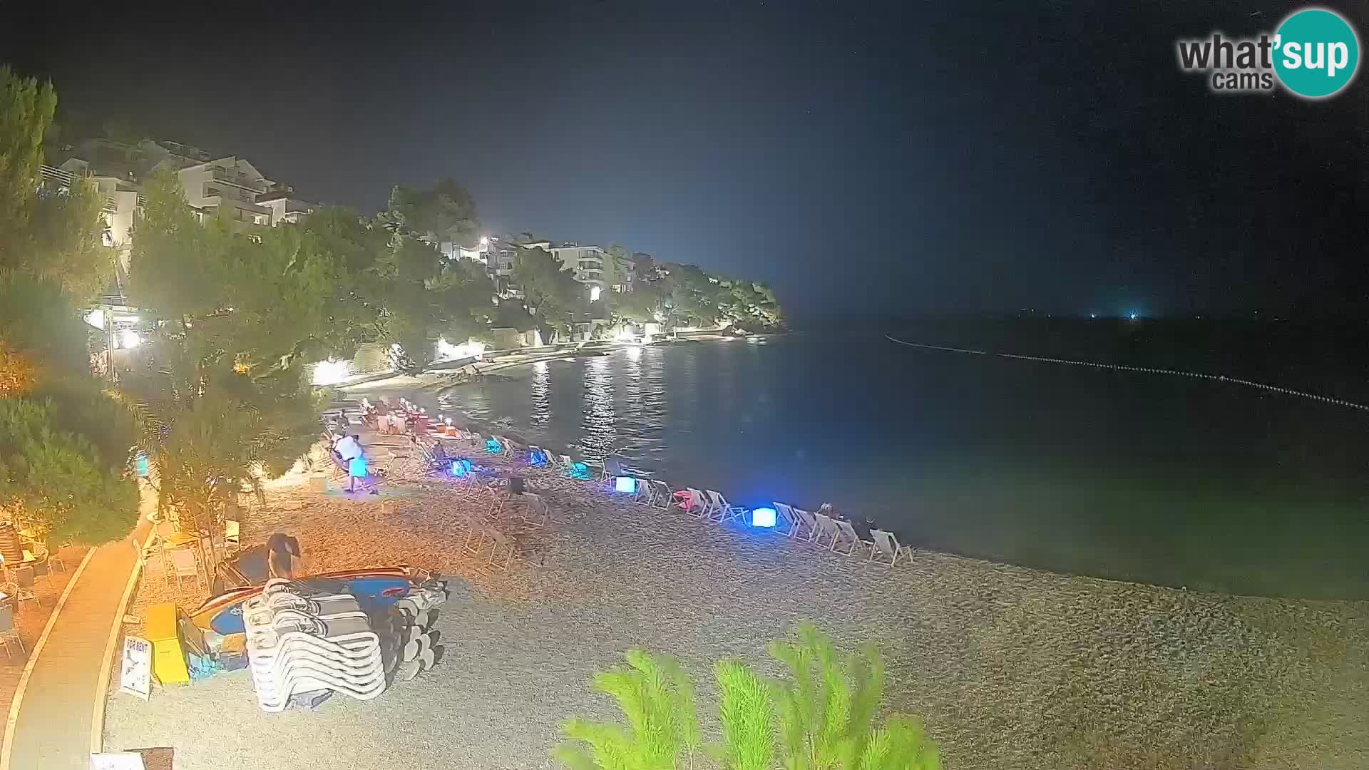 Web kamera Plaža Lučica Brela – Pogled uživo na jadransku obalu